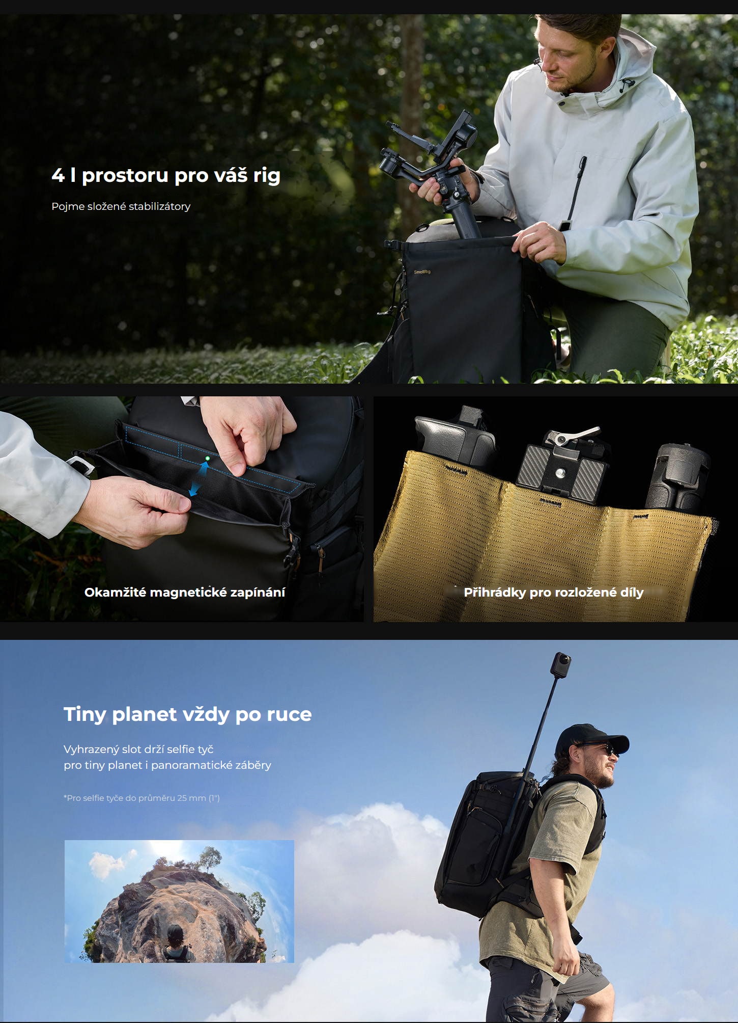 SmallRig 6521 fotobatoh 25 l – česká infografika 7