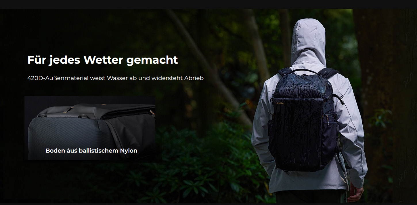 SmallRig 6521 Fotorucksack 25 l – deutsche Infografik 9