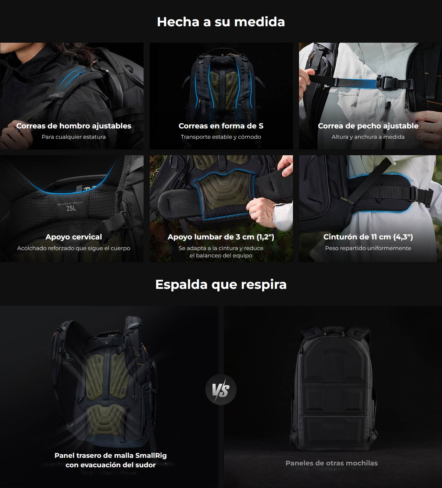 SmallRig 6521 mochila 25 l – infografía 3