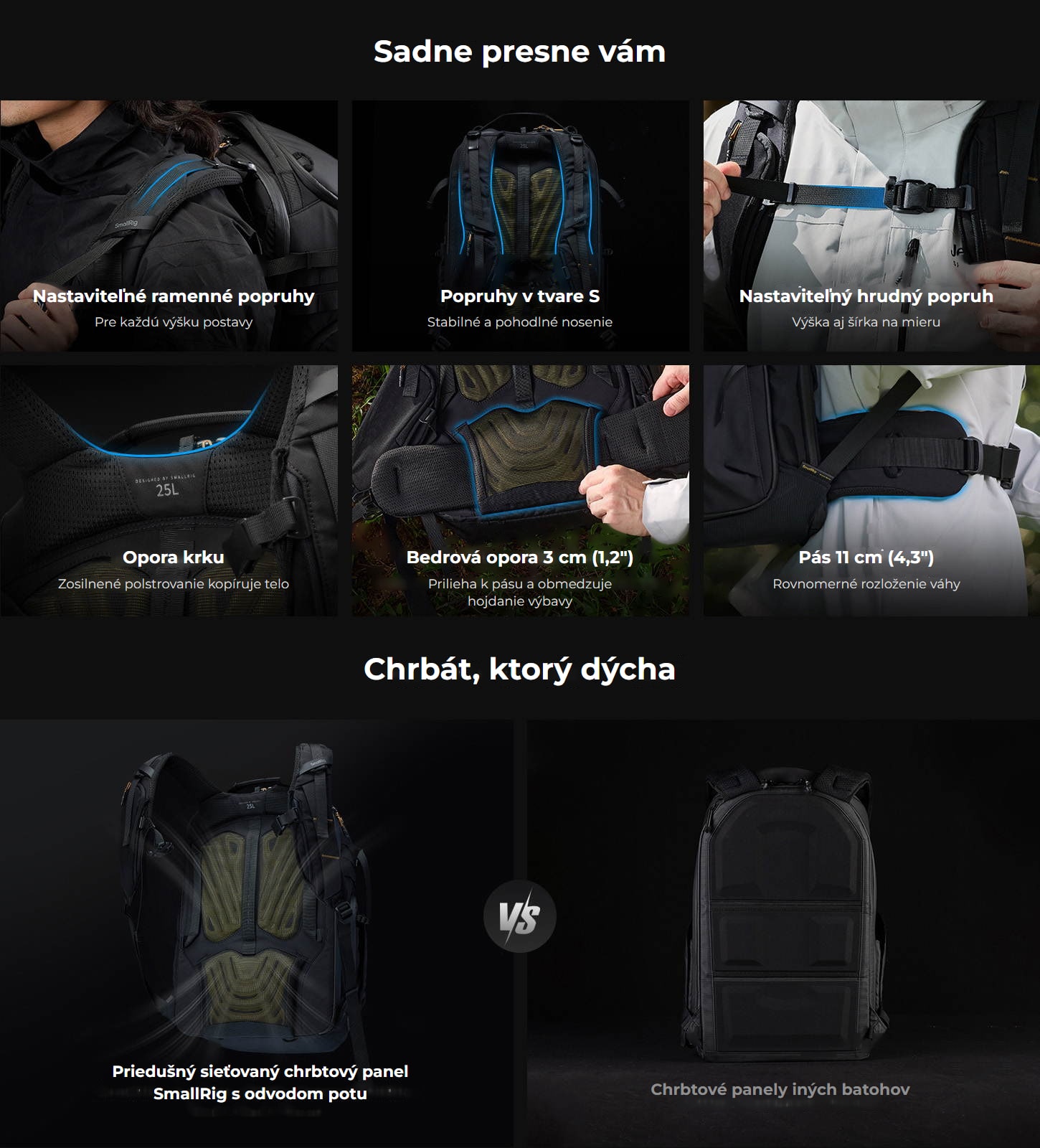 SmallRig 6521 fotobatoh 25 l – slovenská infografika 3