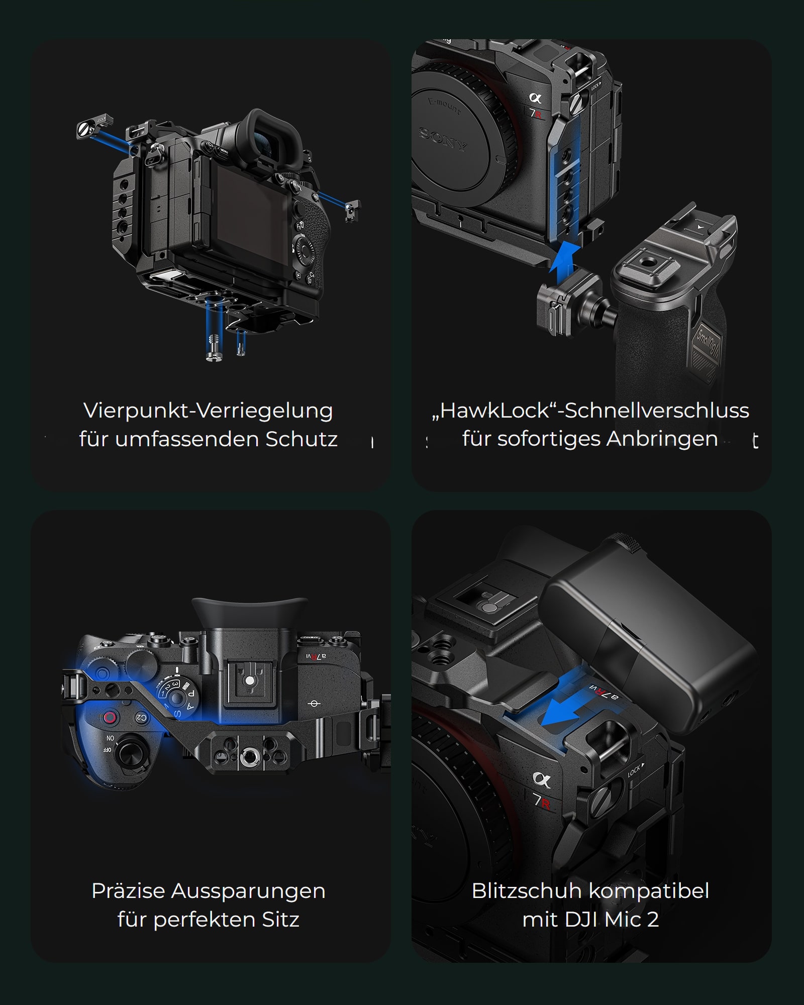 SmallRig Käfig Sony A7R VI – deutsche Infografik 4