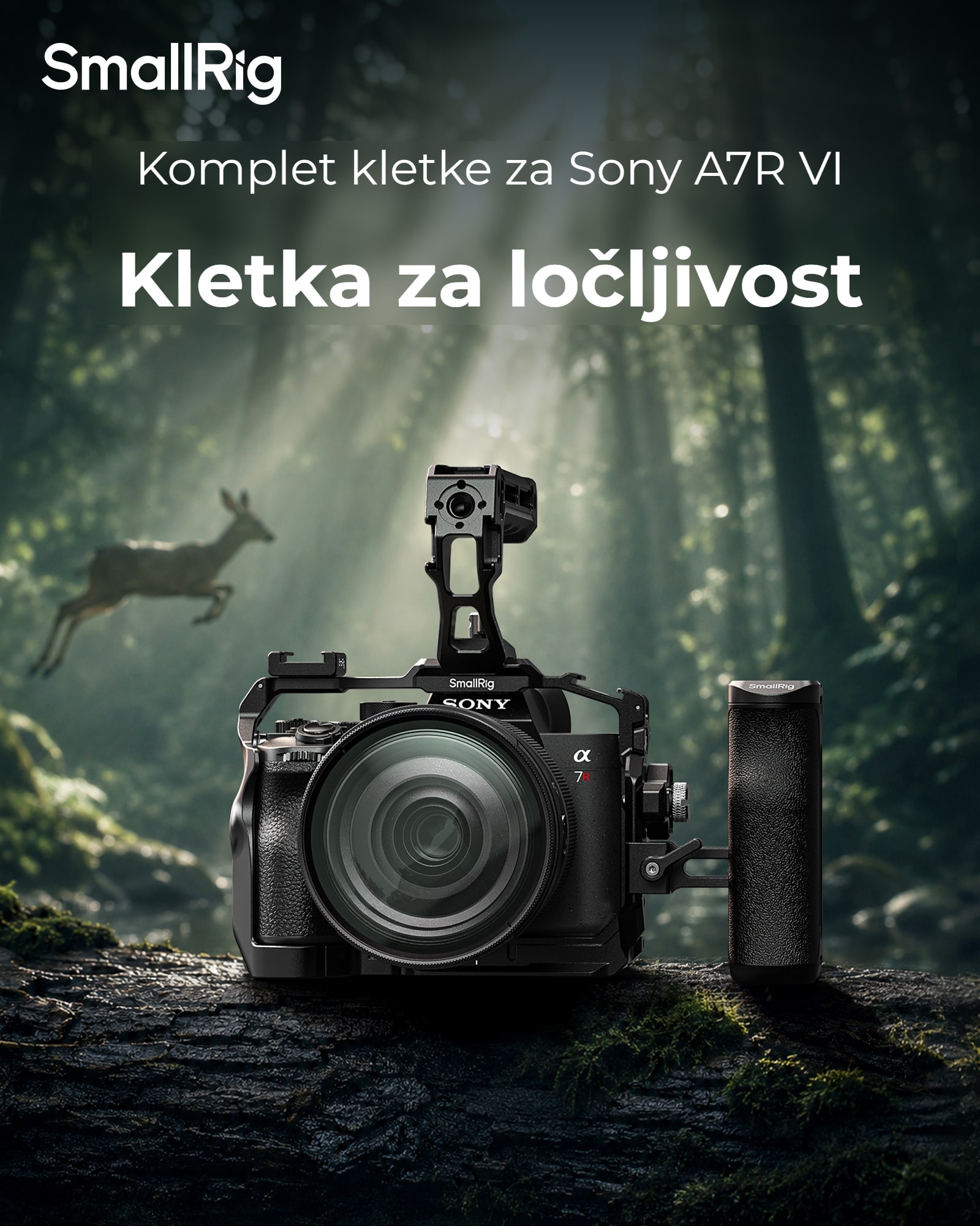 SmallRig kletka Sony A7R VI – slovenska infografika 1