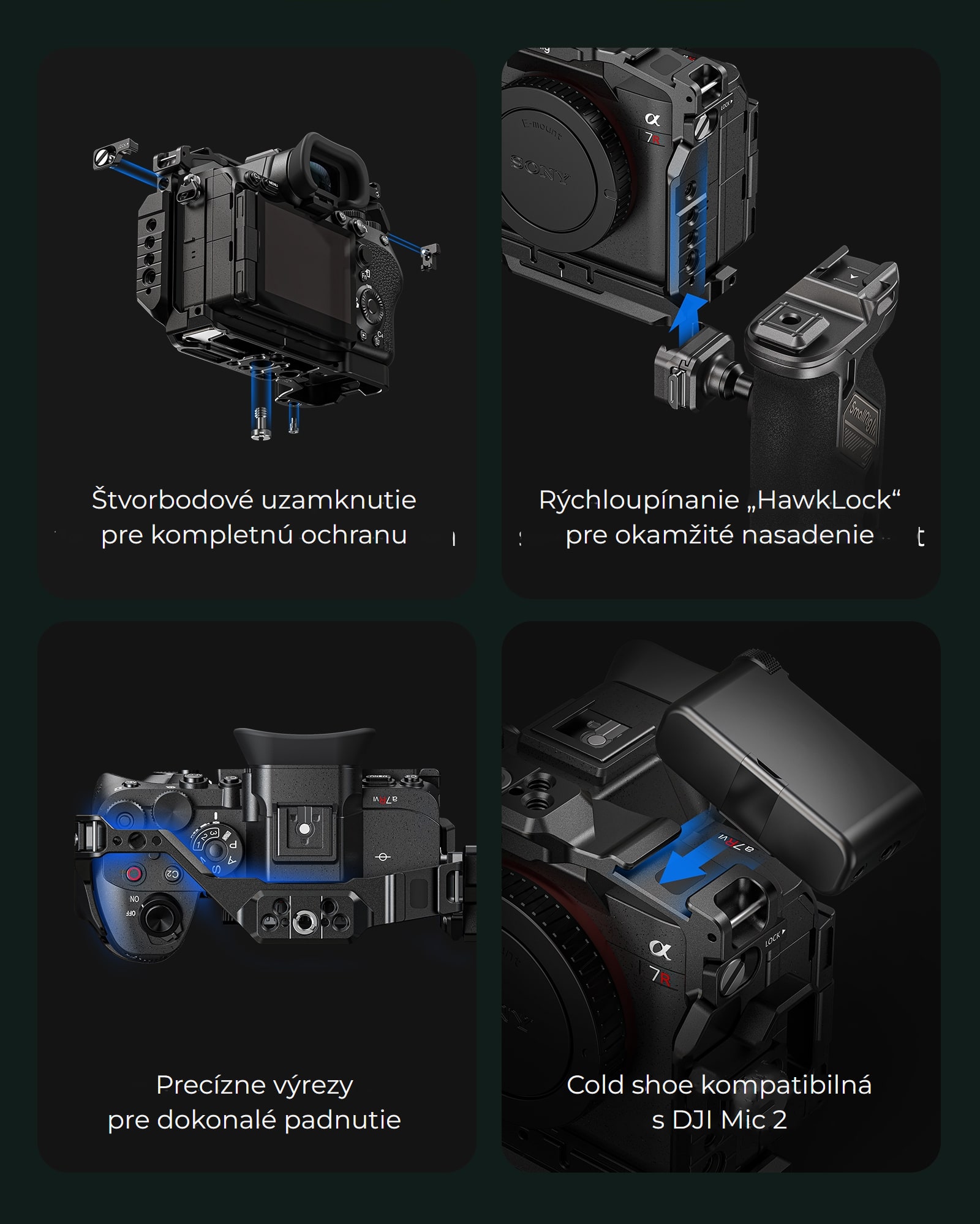 SmallRig klietka Sony A7R VI – slovenská infografika 4