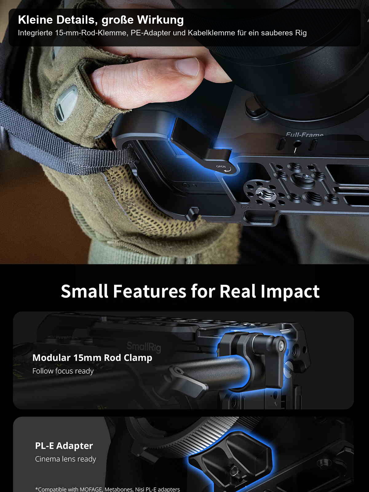 SmallRig Sony FX5 cage kit infographic 08