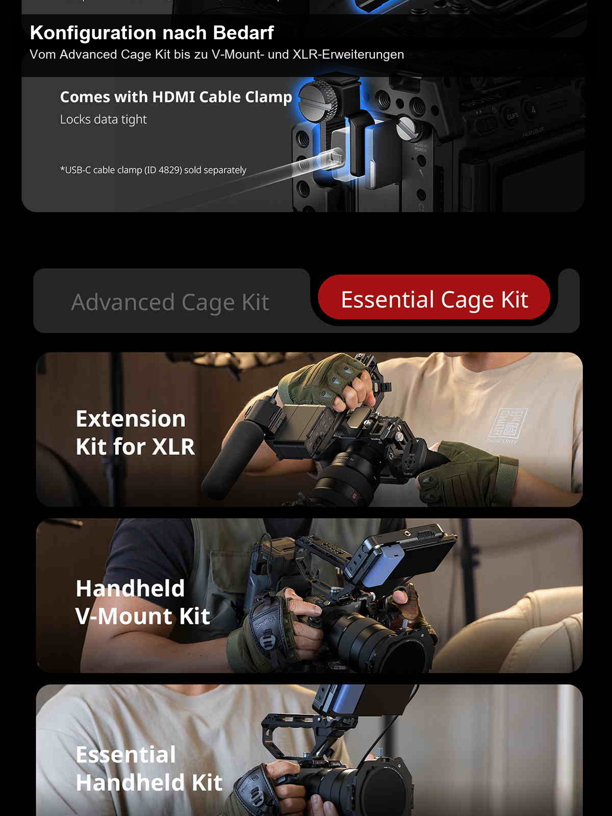 SmallRig Sony FX5 cage kit infographic 09