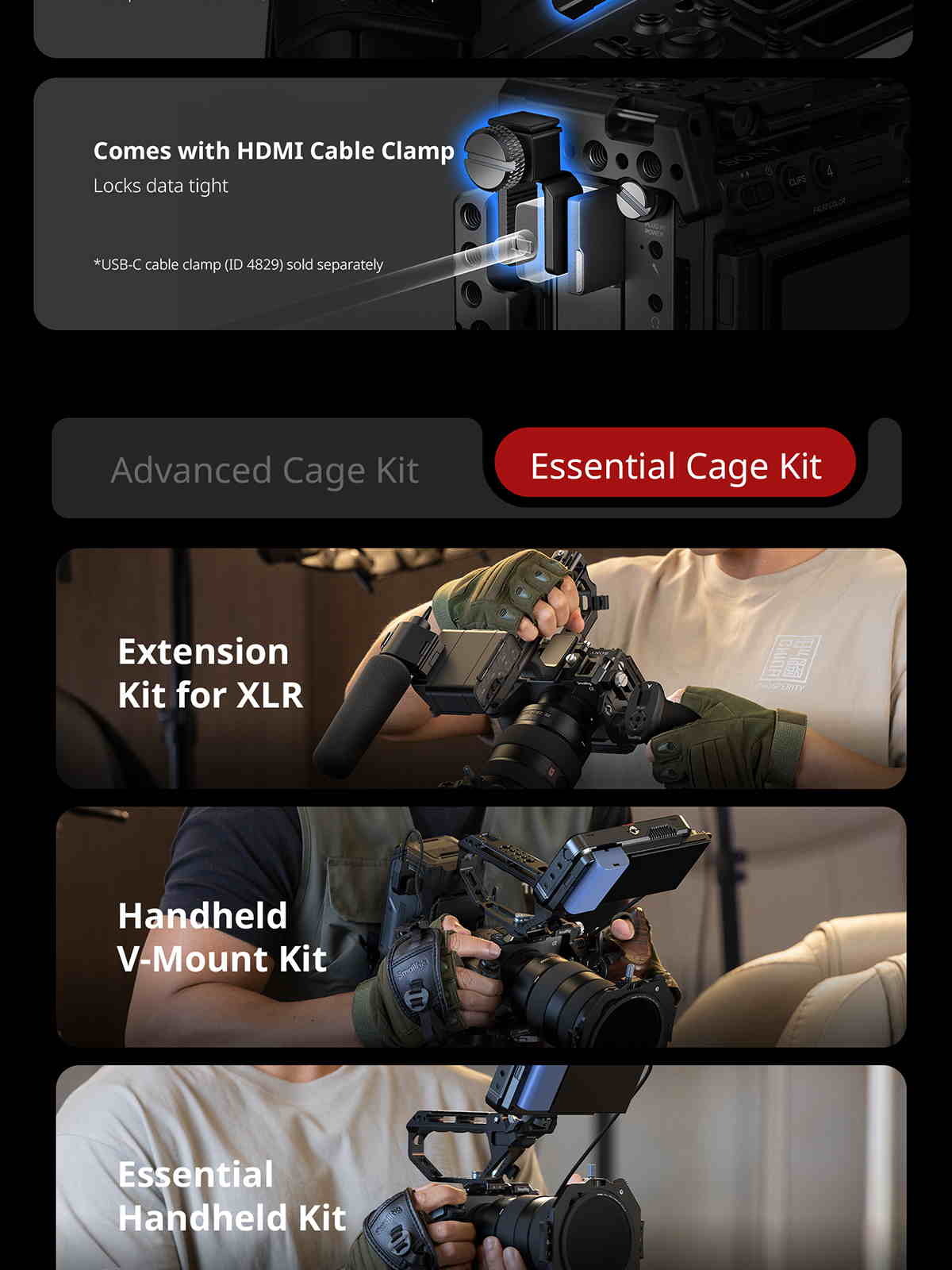 SmallRig Sony FX5 cage kit infographic 09
