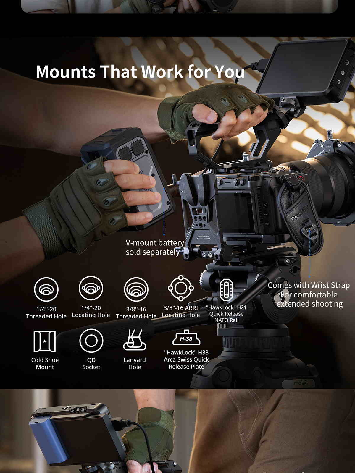 SmallRig Sony FX5 cage kit infographic 10