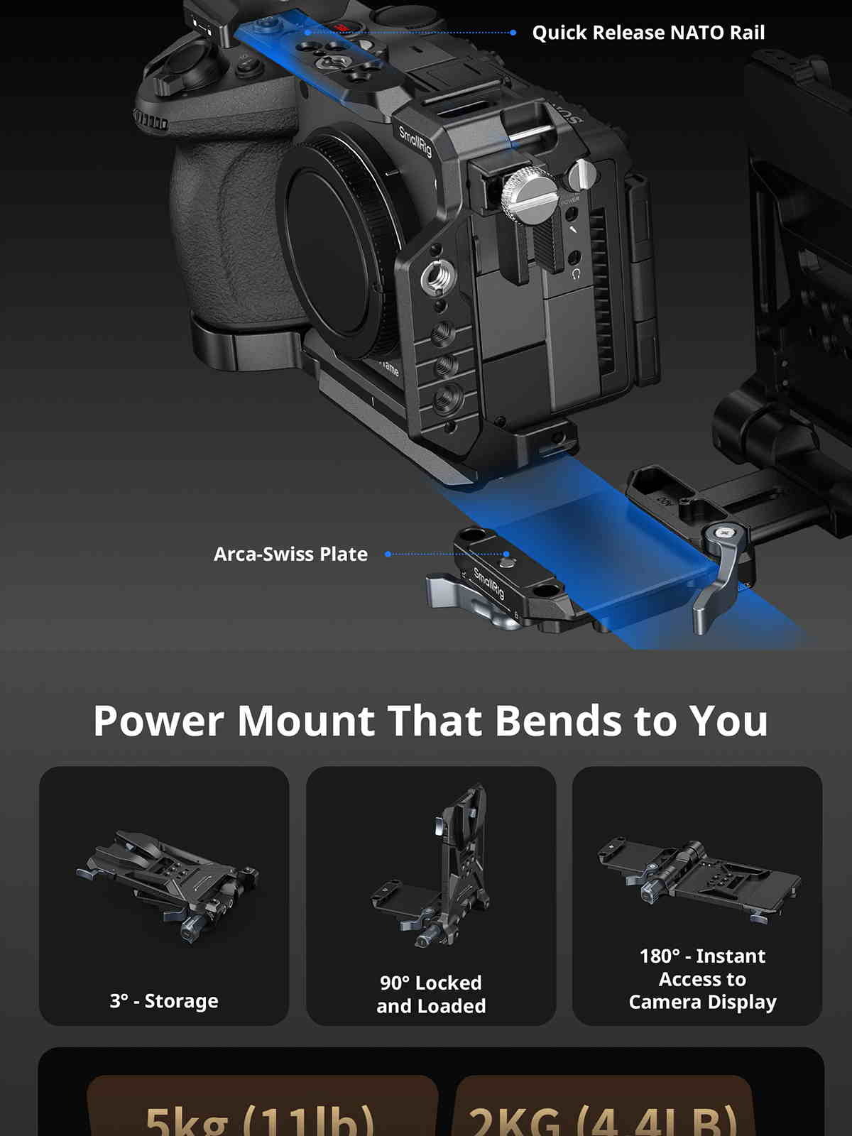 SmallRig Sony FX5 cage kit infographic 14