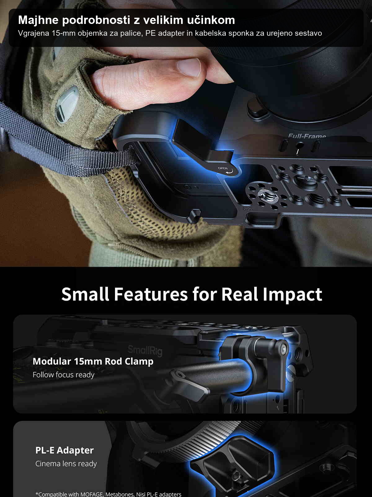 SmallRig Sony FX5 cage kit infographic 08