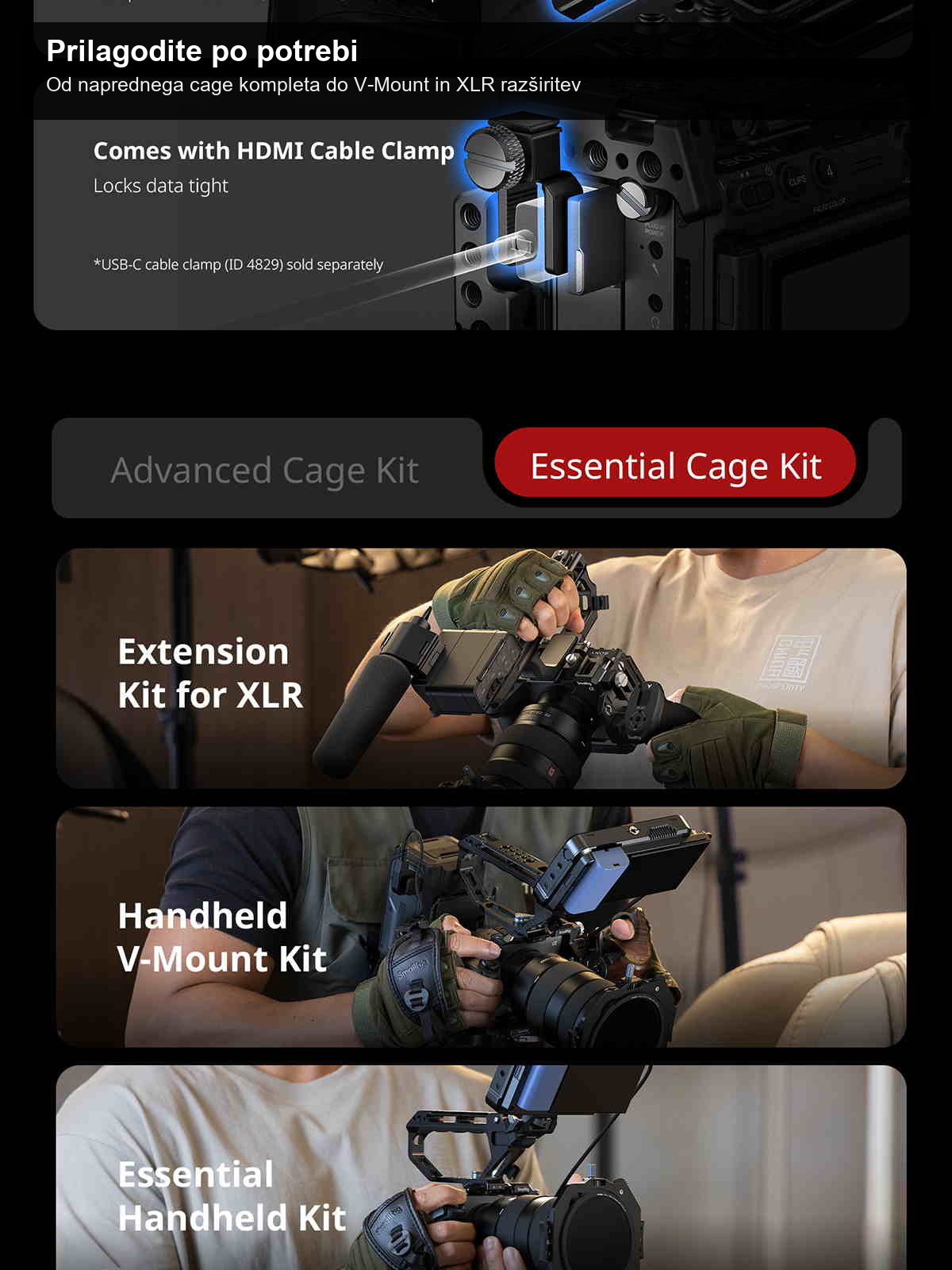 SmallRig Sony FX5 cage kit infographic 09