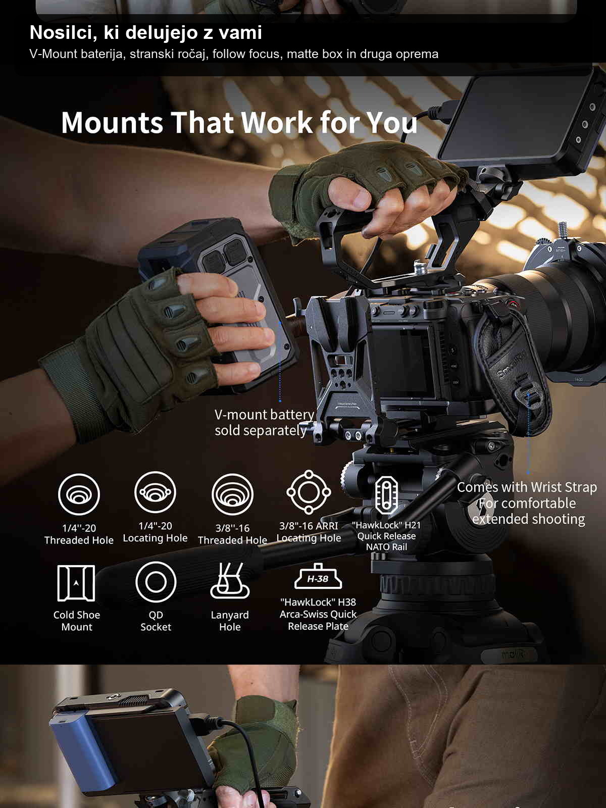 SmallRig Sony FX5 cage kit infographic 10