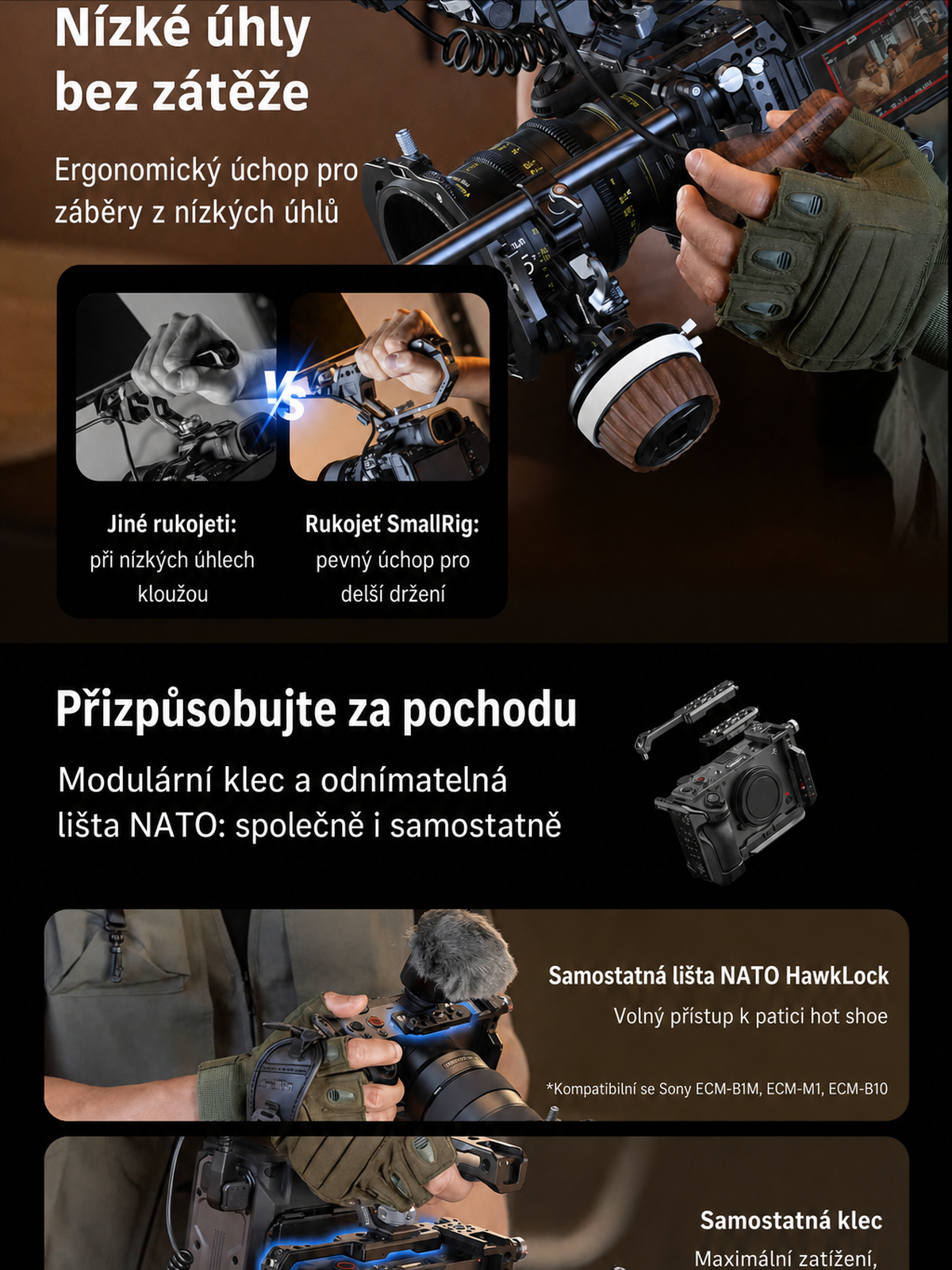 SmallRig Sony FX5 cage kit – česká infografika 05