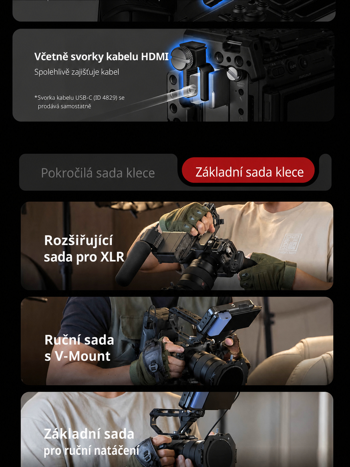 SmallRig Sony FX5 cage kit – česká infografika 09