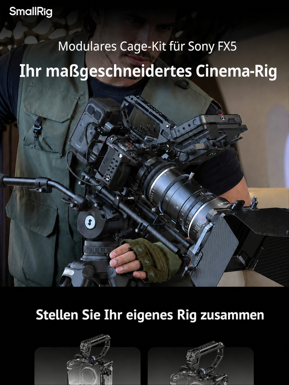 SmallRig Sony FX5 Cage-Kit – deutsche Infografik 01