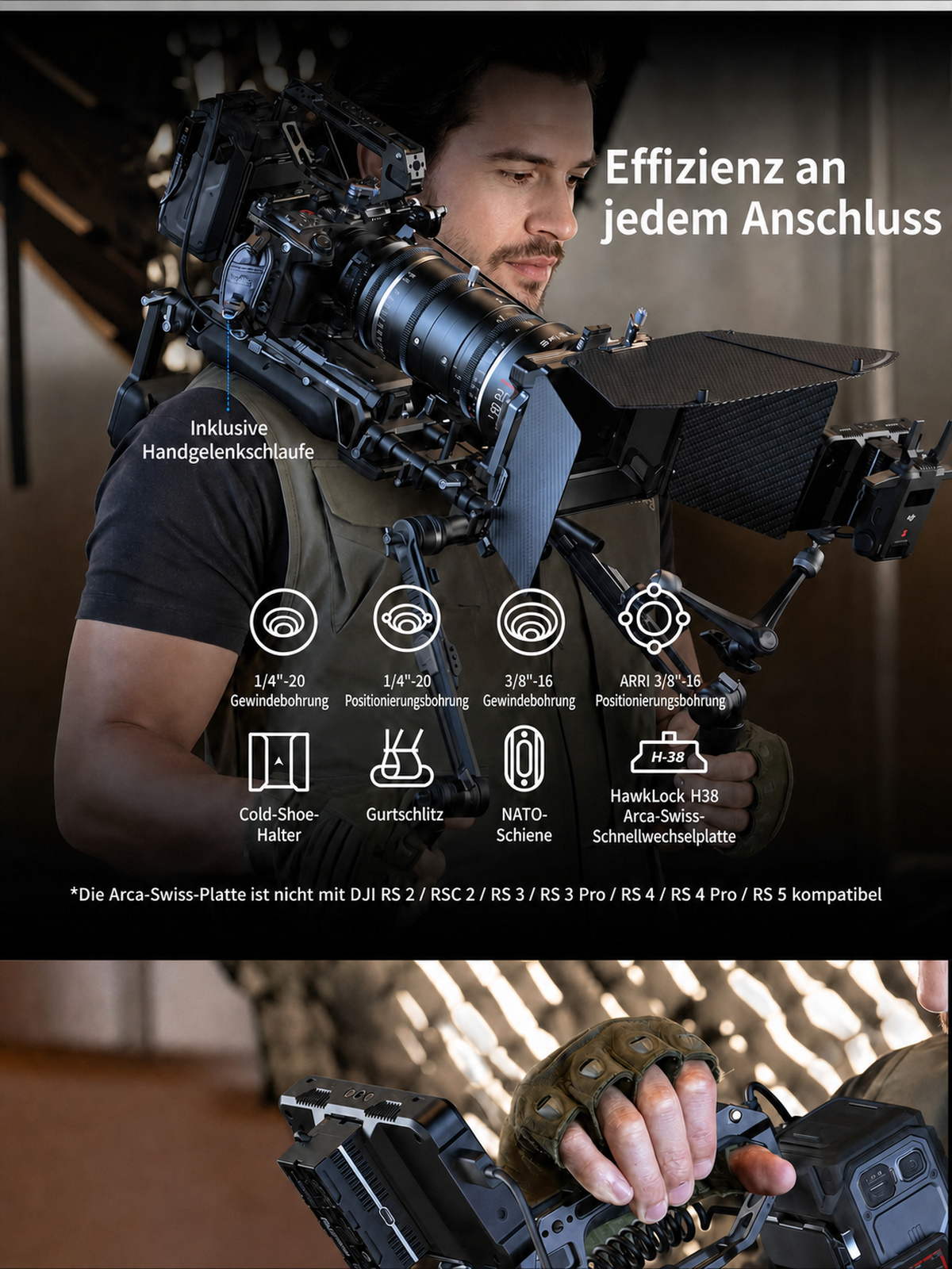 SmallRig Sony FX5 Cage-Kit – deutsche Infografik 04