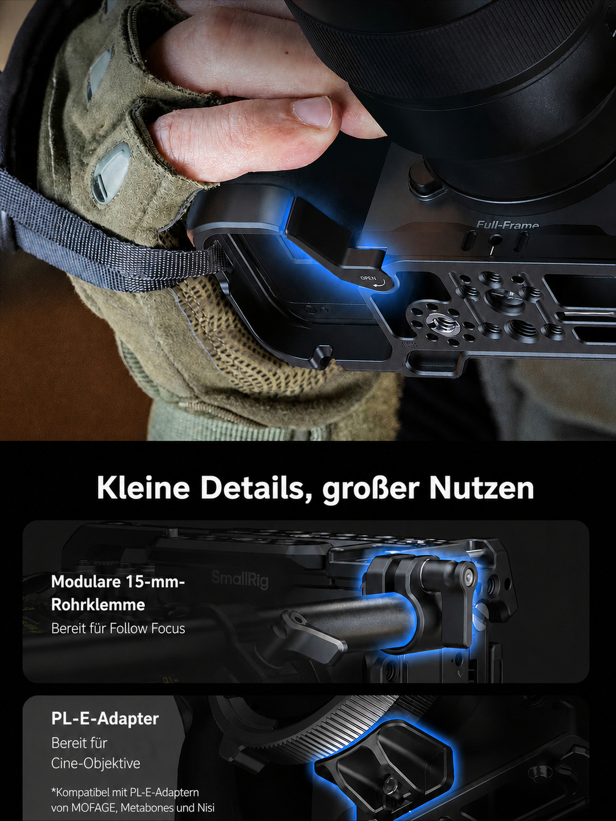 SmallRig Sony FX5 Cage-Kit – deutsche Infografik 08