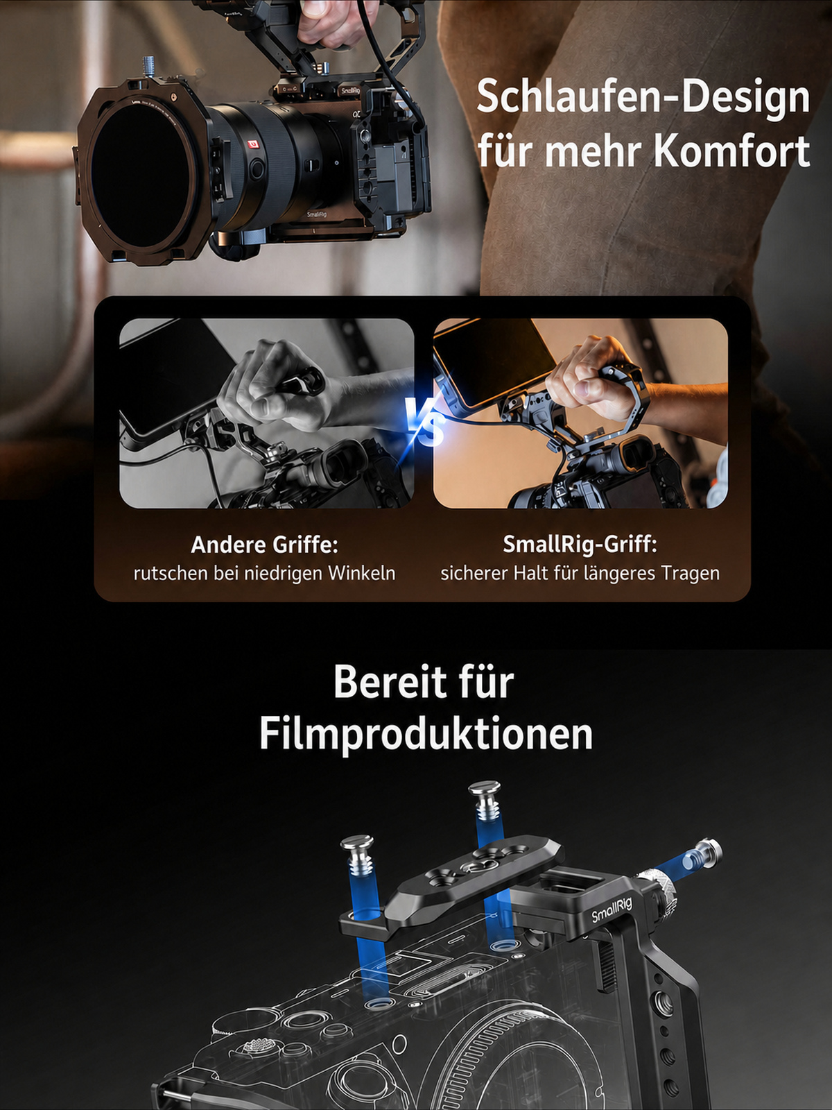 SmallRig Sony FX5 Cage-Kit – deutsche Infografik 11