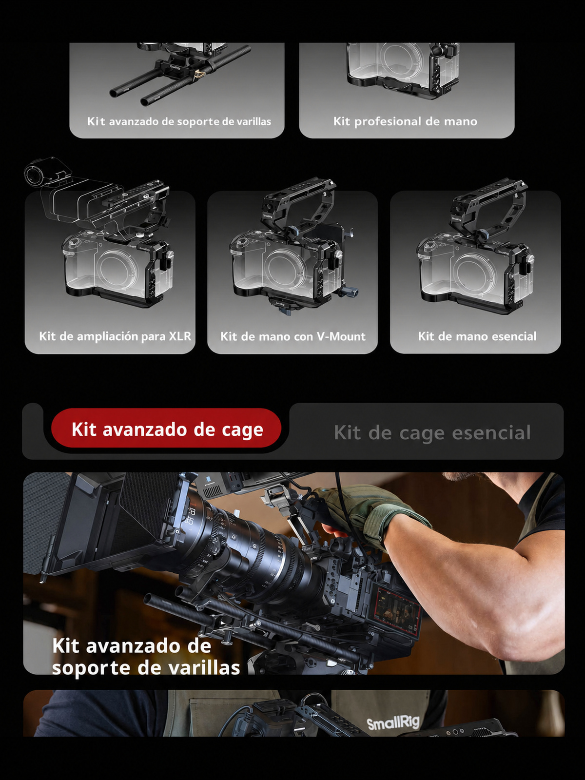 SmallRig Sony FX5 cage kit infographic ES 02