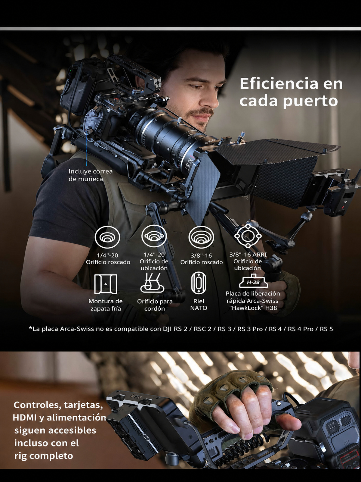 SmallRig Sony FX5 cage kit infographic ES 04