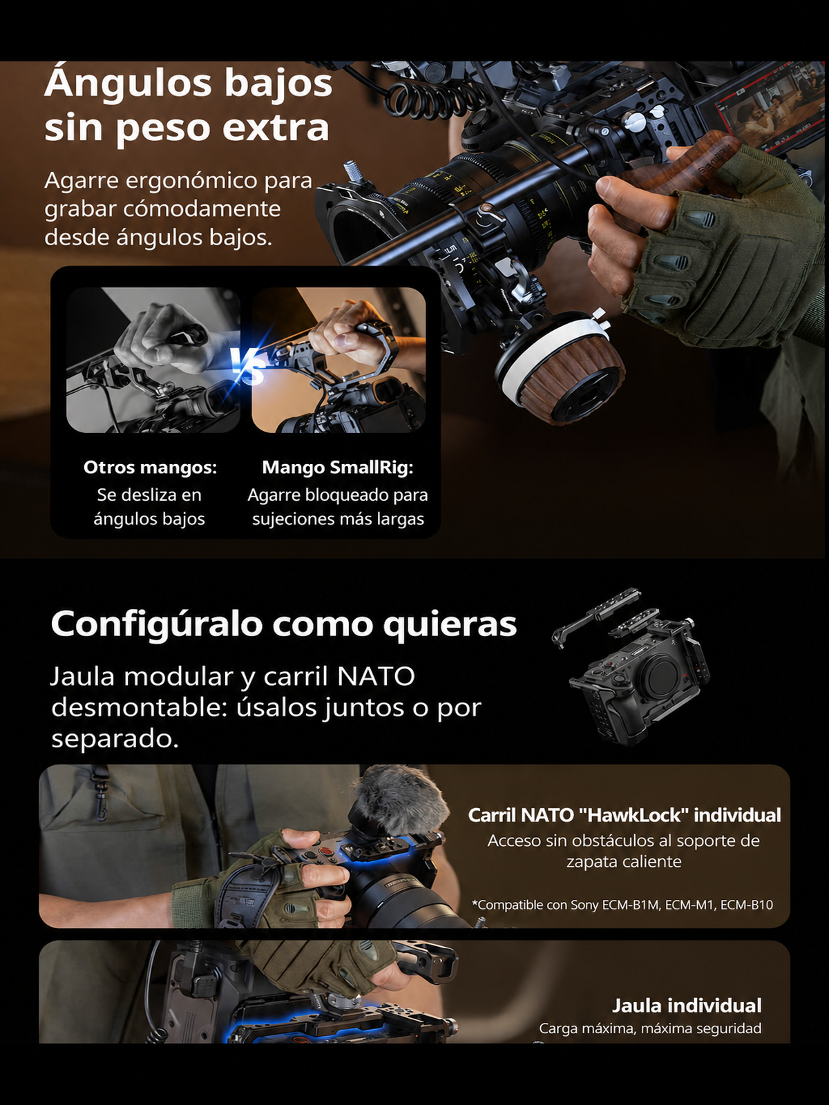 SmallRig Sony FX5 cage kit infographic ES 05