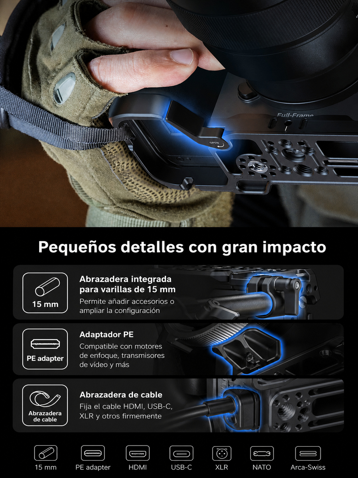 SmallRig Sony FX5 cage kit infographic ES 08