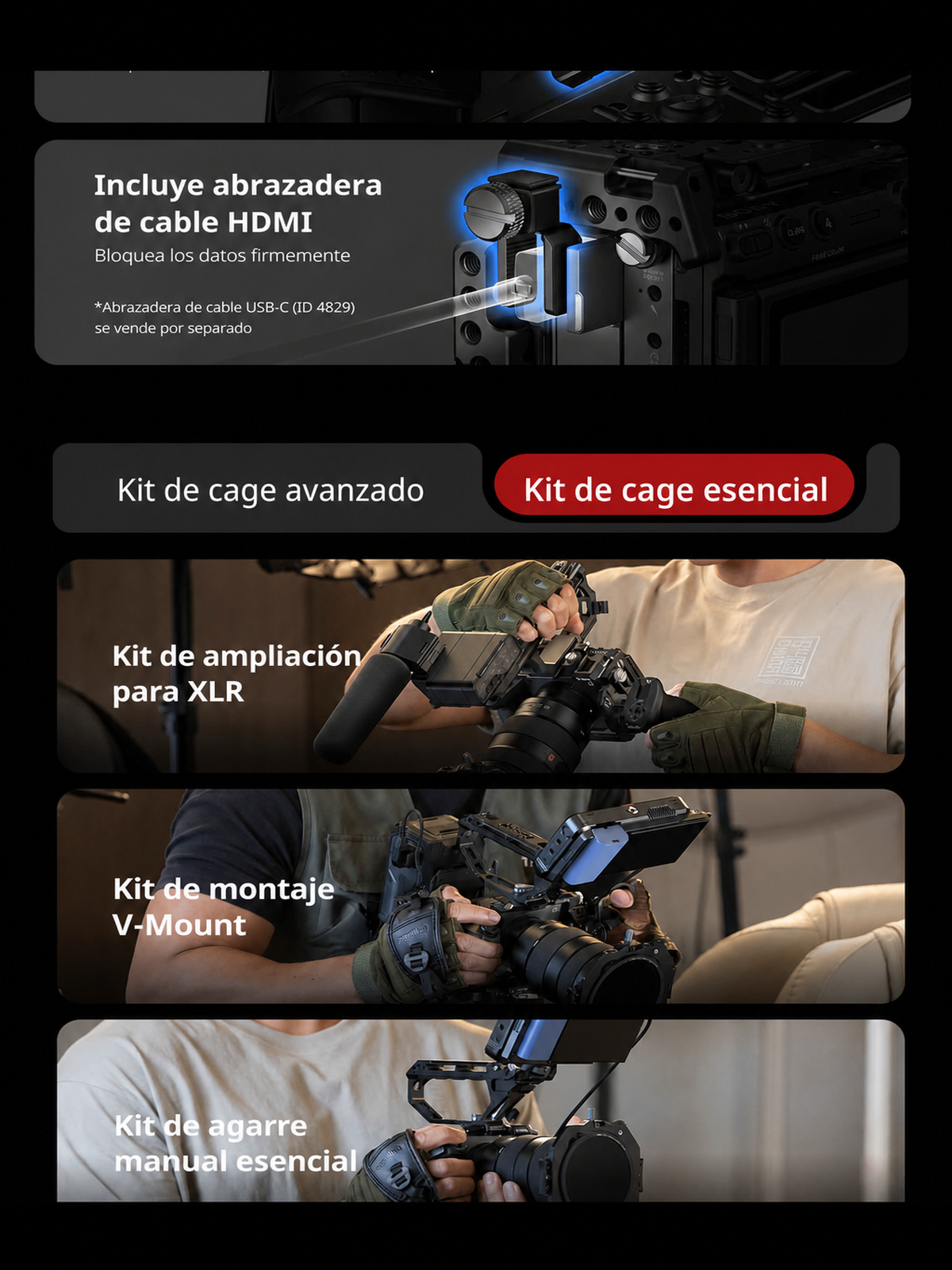 SmallRig Sony FX5 cage kit infographic ES 09