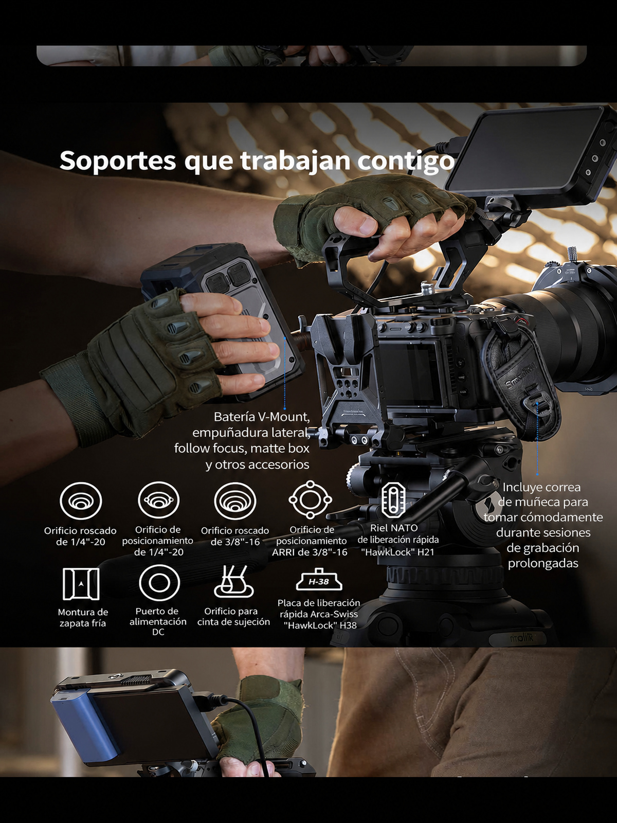 SmallRig Sony FX5 cage kit infographic ES 10