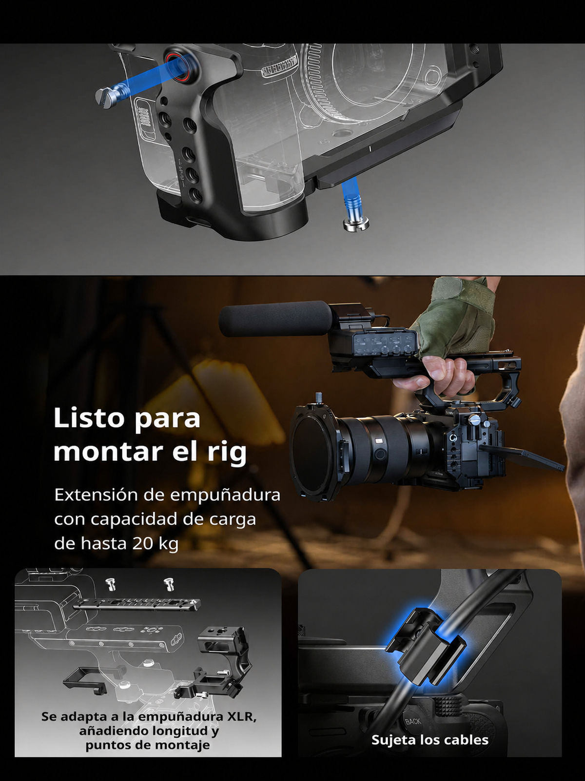SmallRig Sony FX5 cage kit infographic ES 12