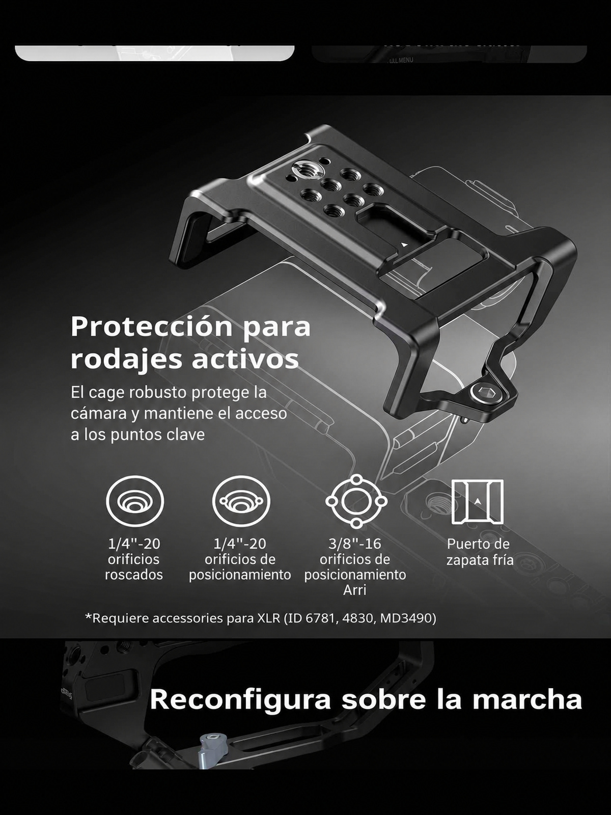 SmallRig Sony FX5 cage kit infographic ES 13