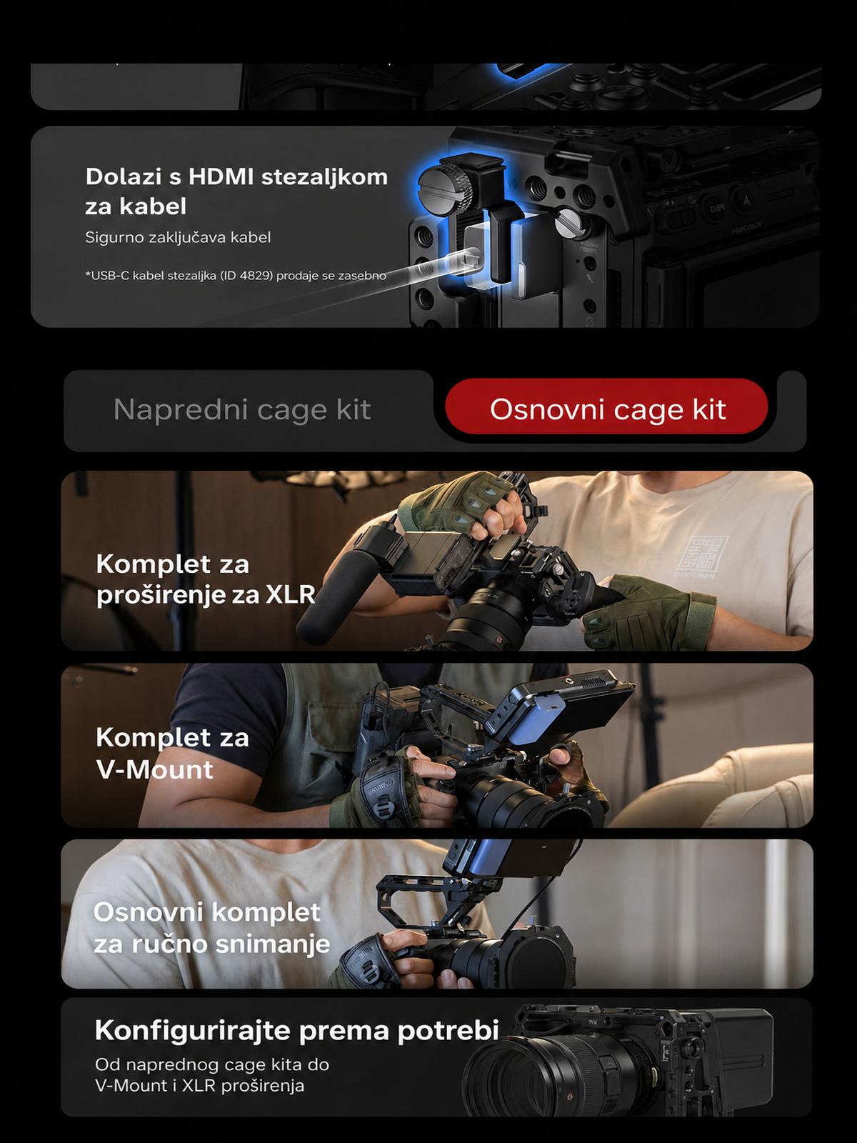 SmallRig Sony FX5 cage kit infographic HR 09