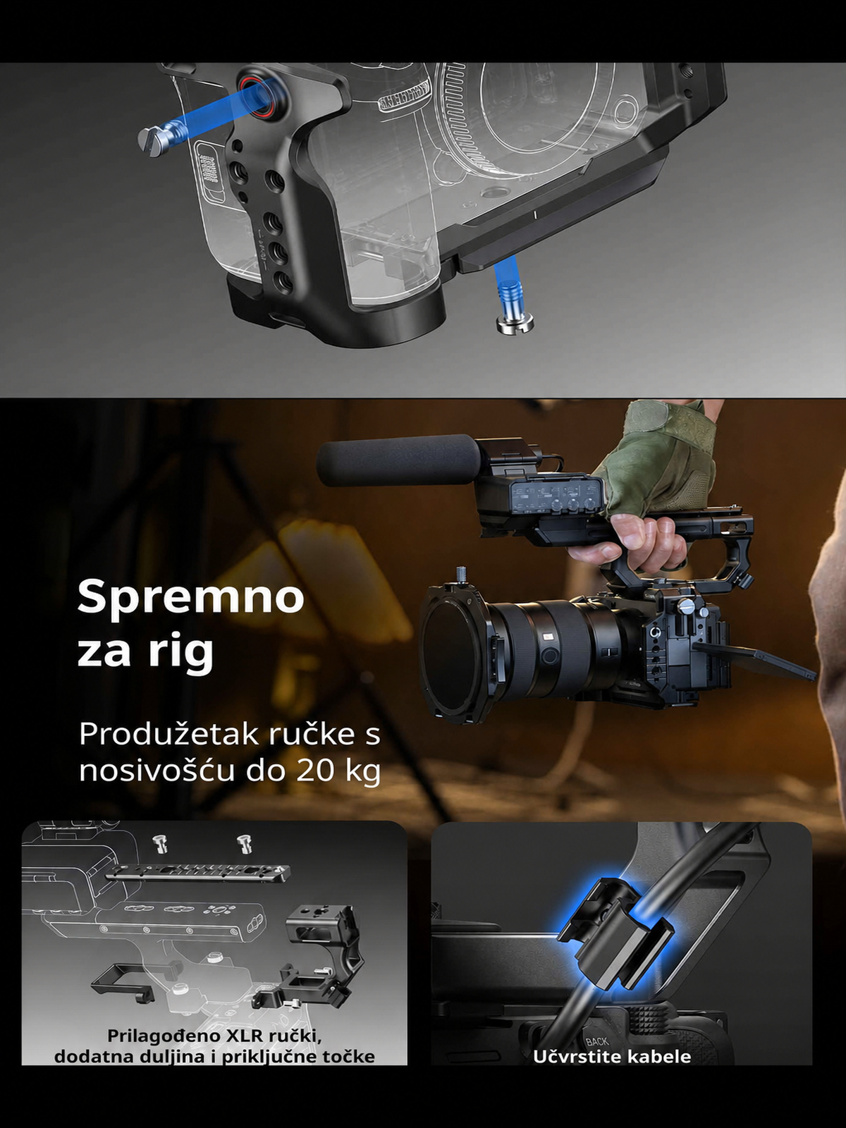 SmallRig Sony FX5 cage kit infographic HR 12