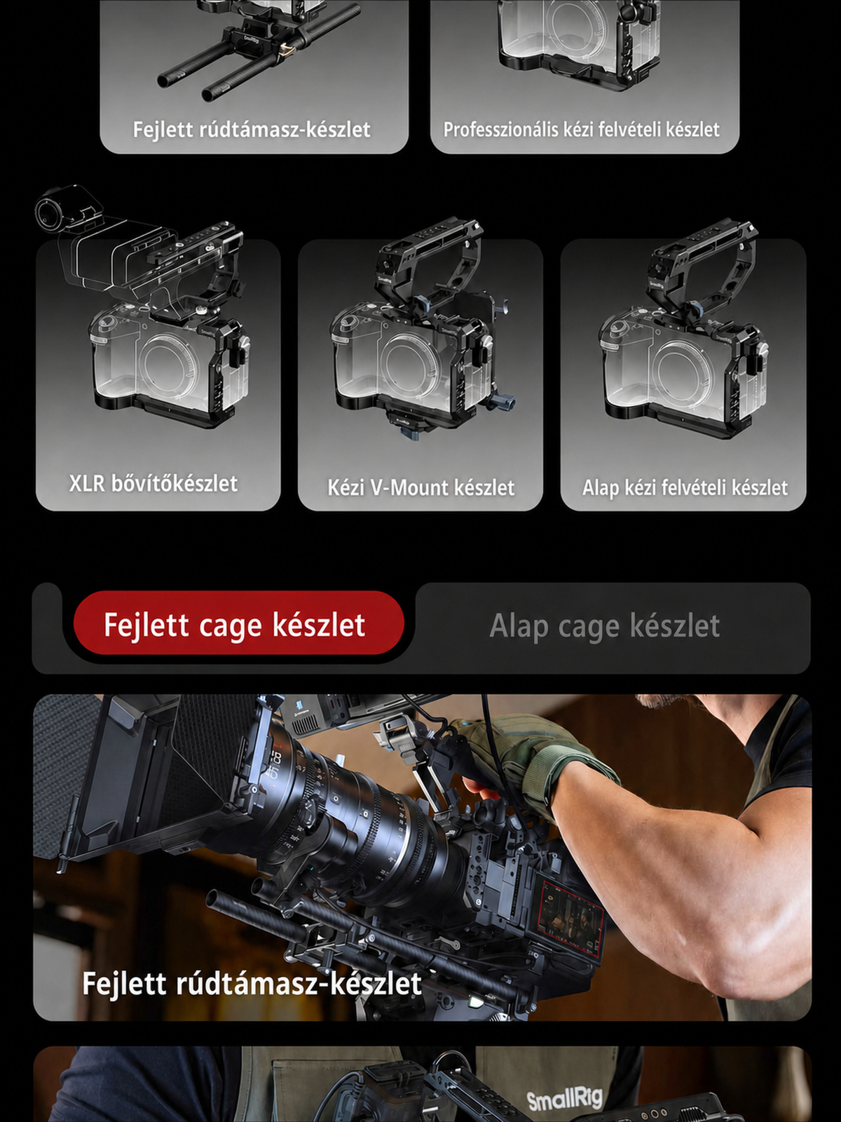 SmallRig Sony FX5 cage kit – magyar infografika 2