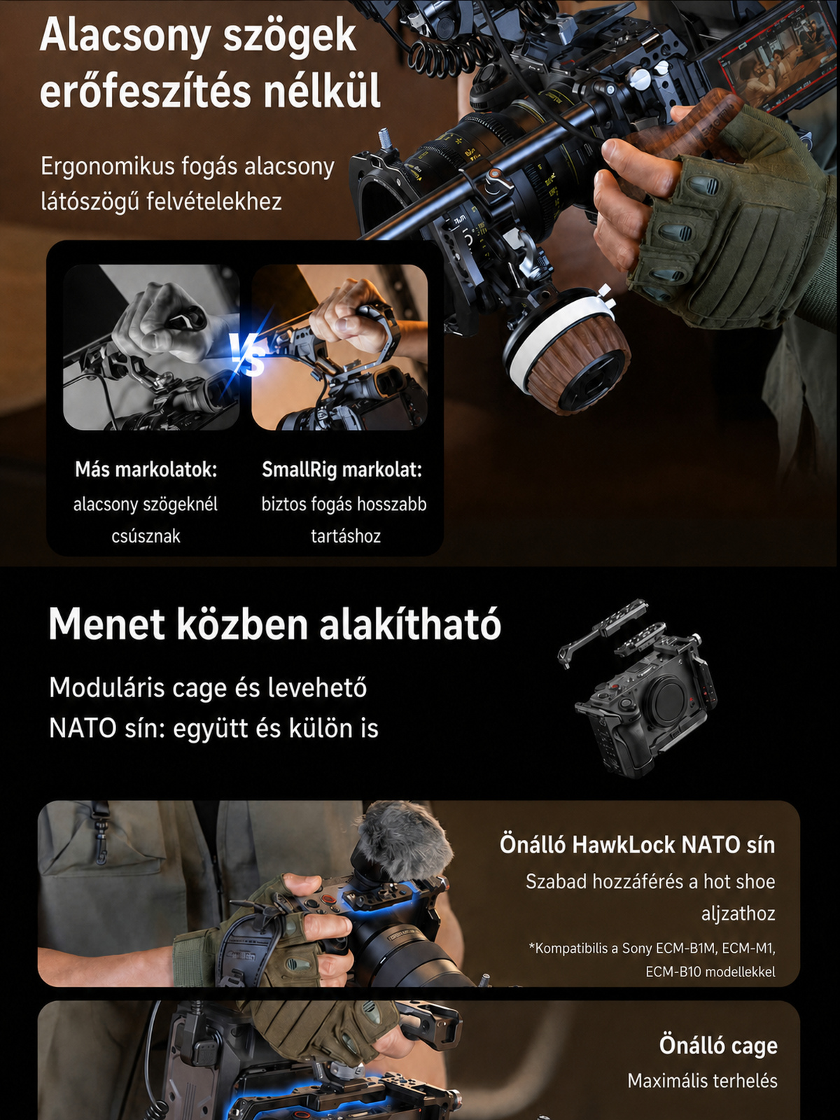 SmallRig Sony FX5 cage kit – magyar infografika 5