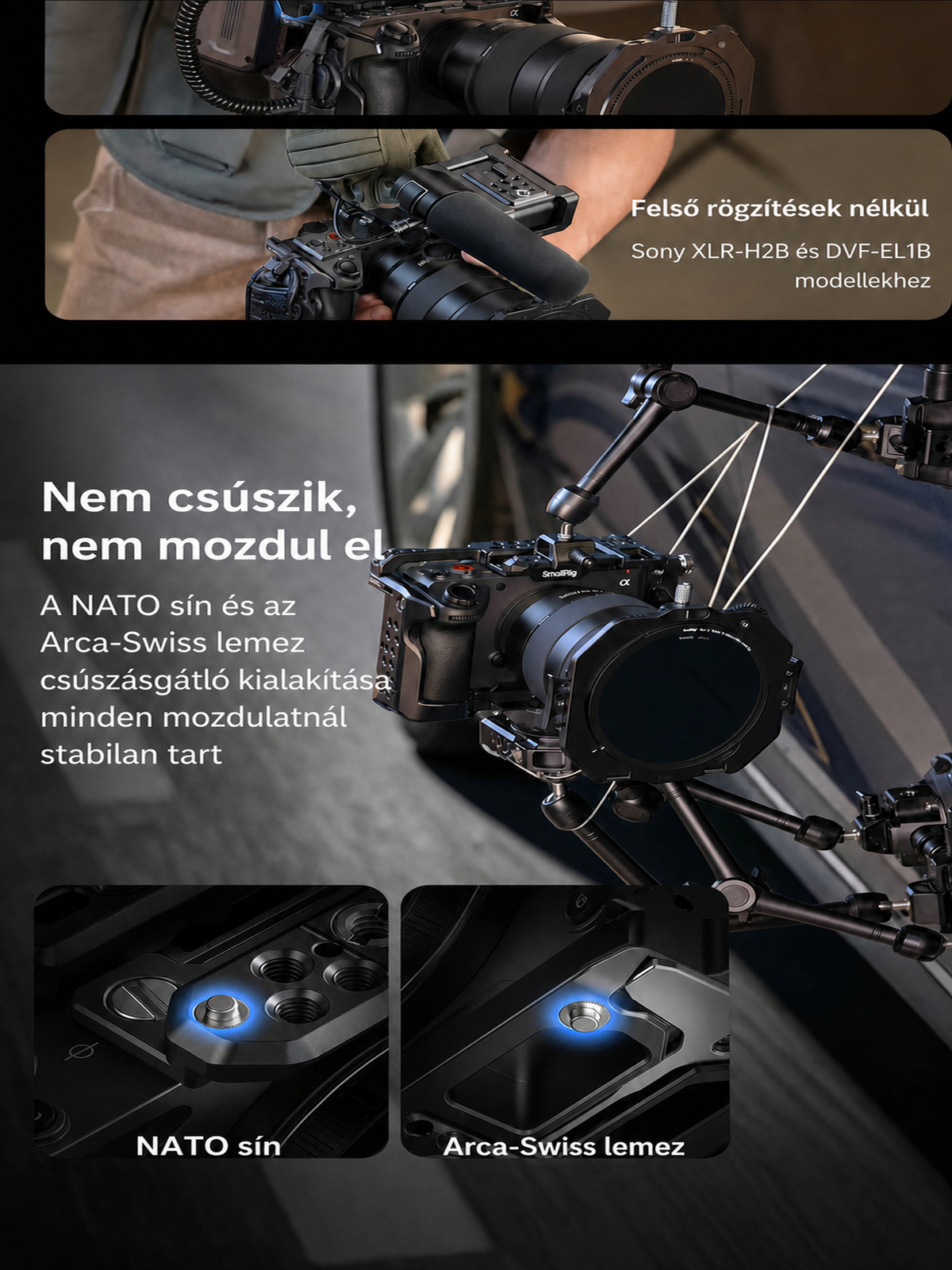 SmallRig Sony FX5 cage kit – magyar infografika 6