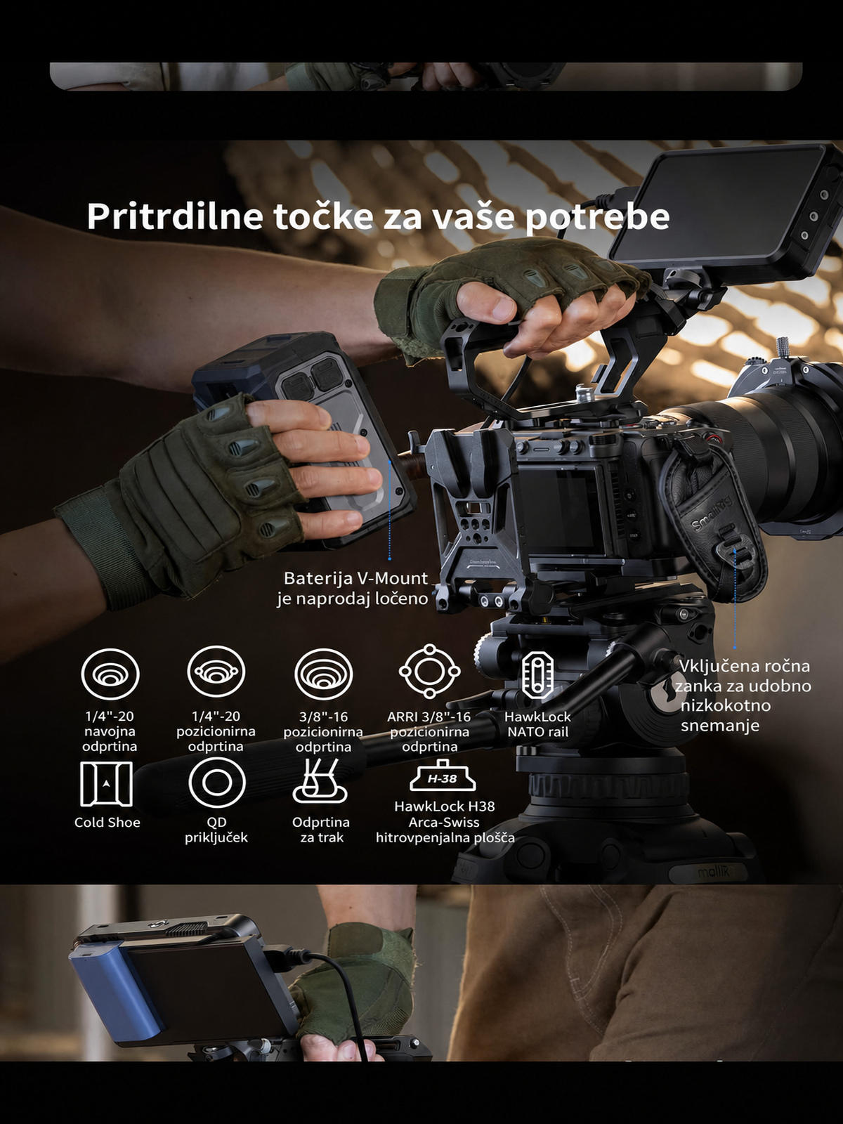 SmallRig Sony FX5 komplet kletke – slovenska infografika 10