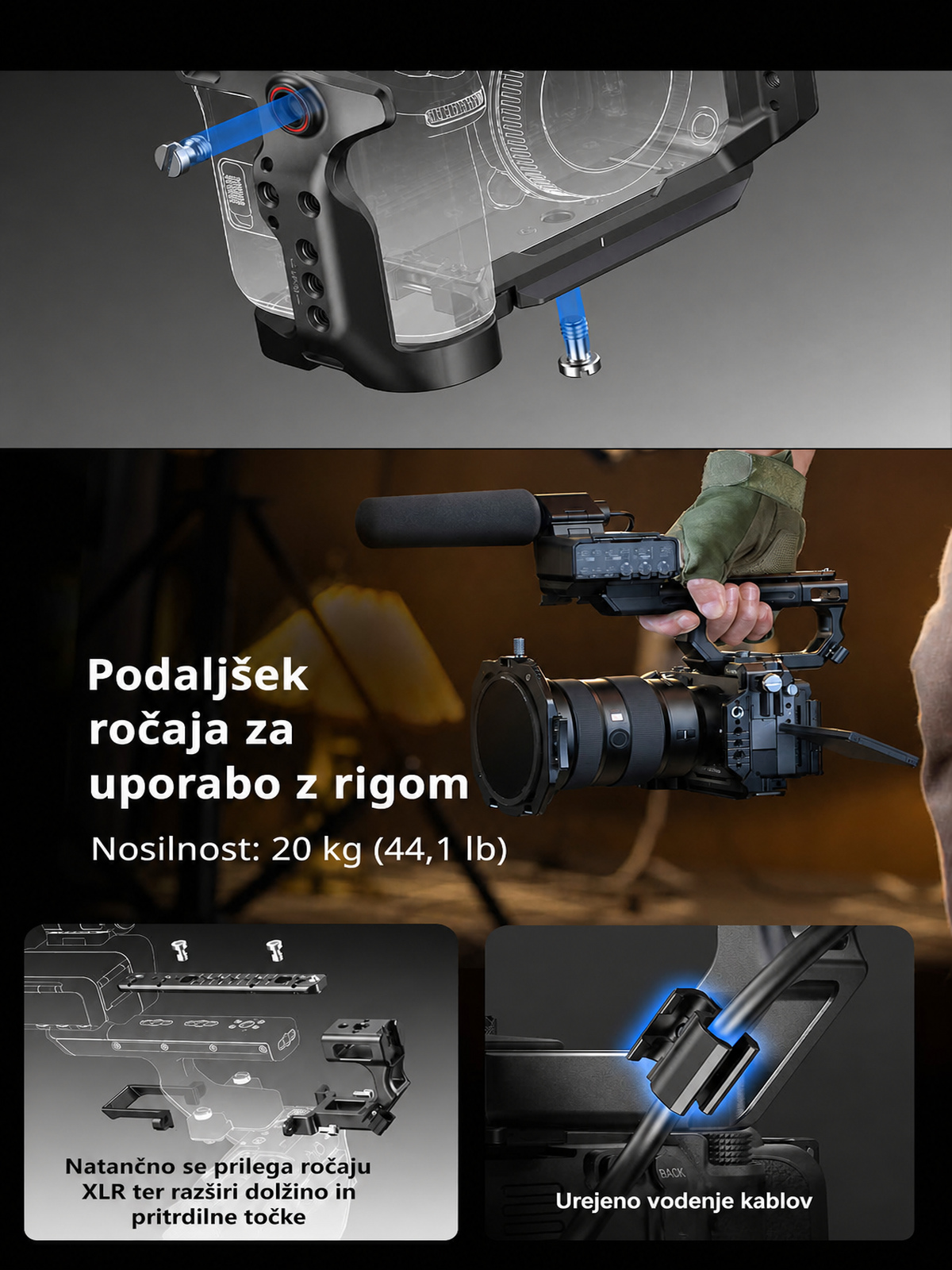 SmallRig Sony FX5 komplet kletke – slovenska infografika 12