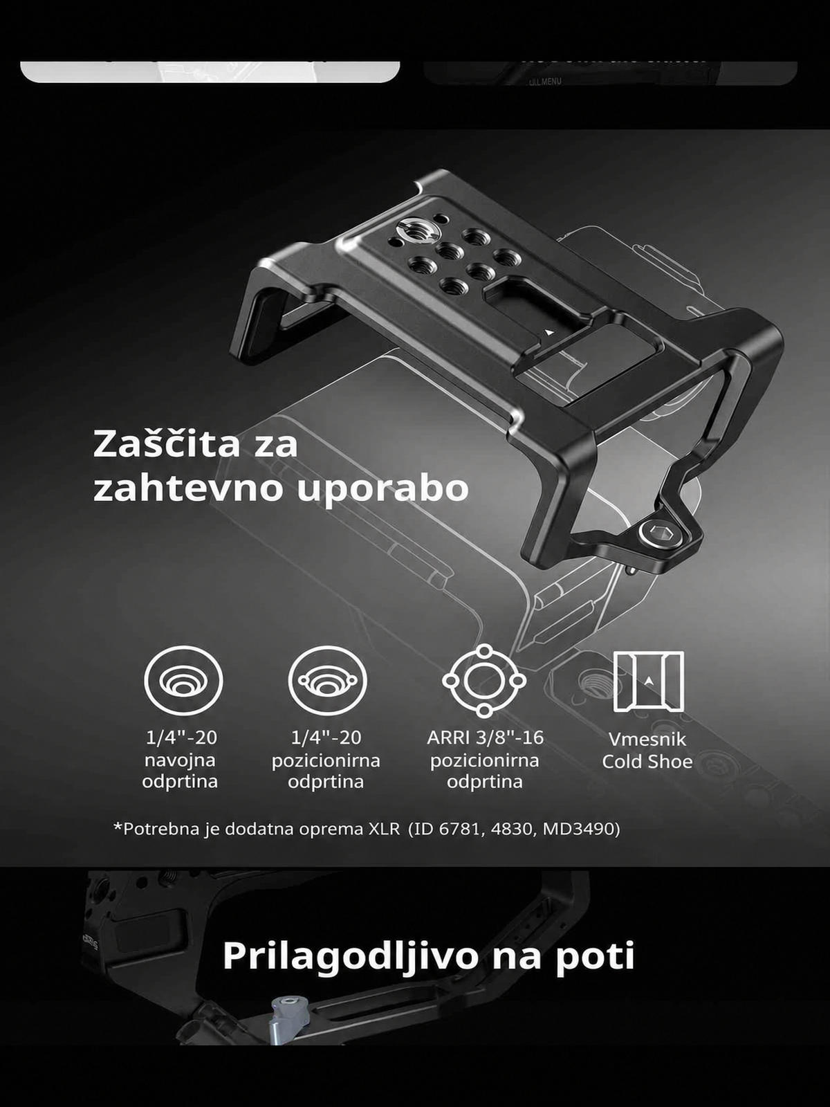 SmallRig Sony FX5 komplet kletke – slovenska infografika 13