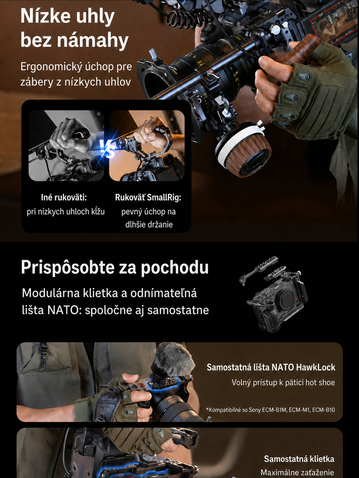 SmallRig Sony FX5 cage kit – slovenská infografika 5