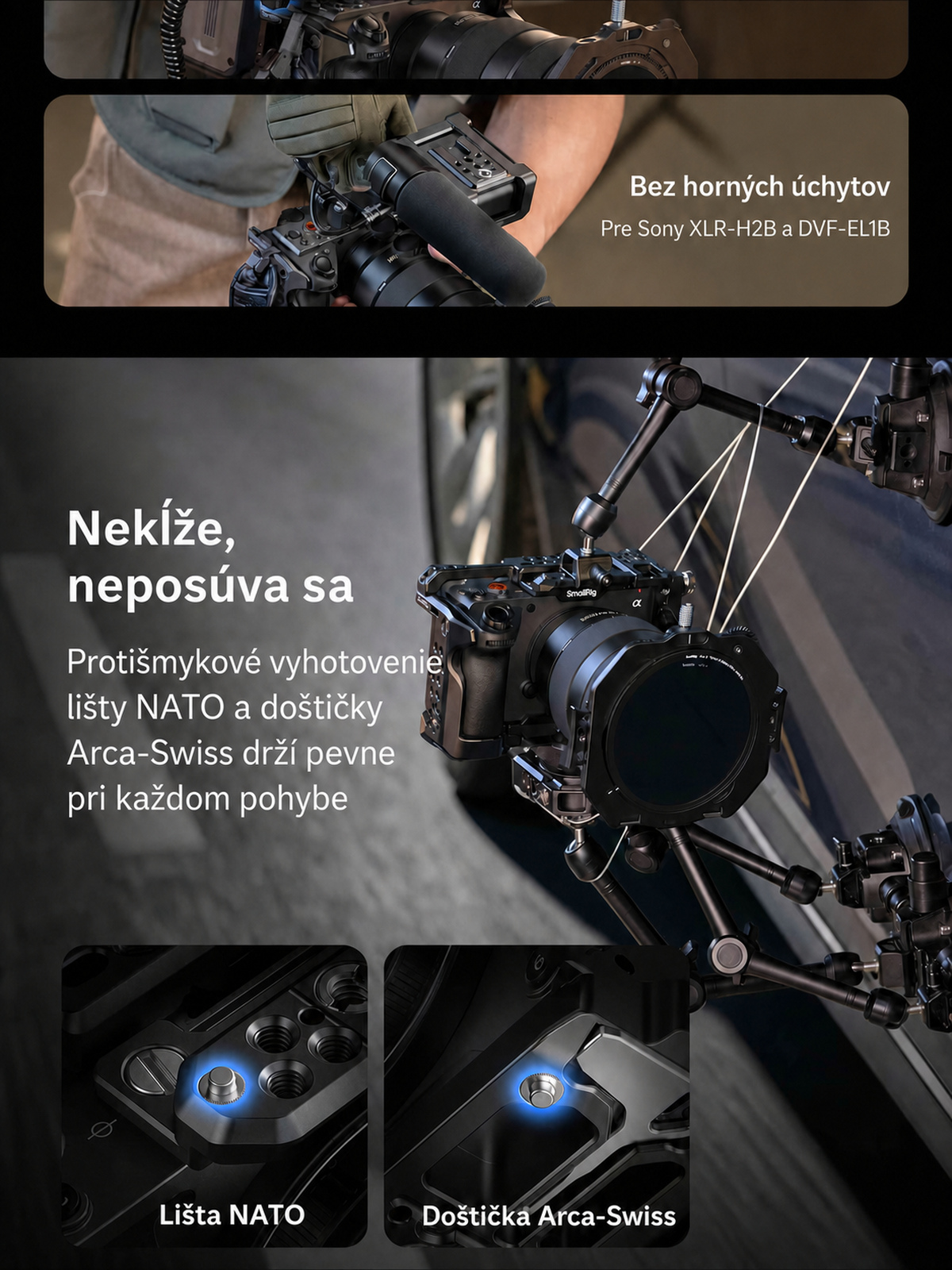 SmallRig Sony FX5 cage kit – slovenská infografika 6