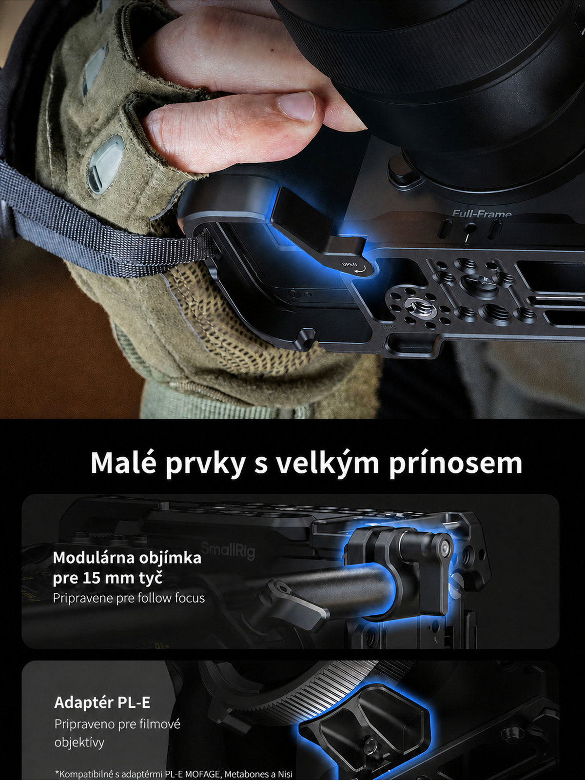 SmallRig Sony FX5 cage kit – slovenská infografika 8
