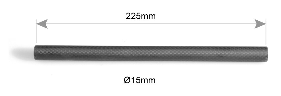 15mm Carbon Fiber Rod-22.5 cm 9 inch (2pcs)
