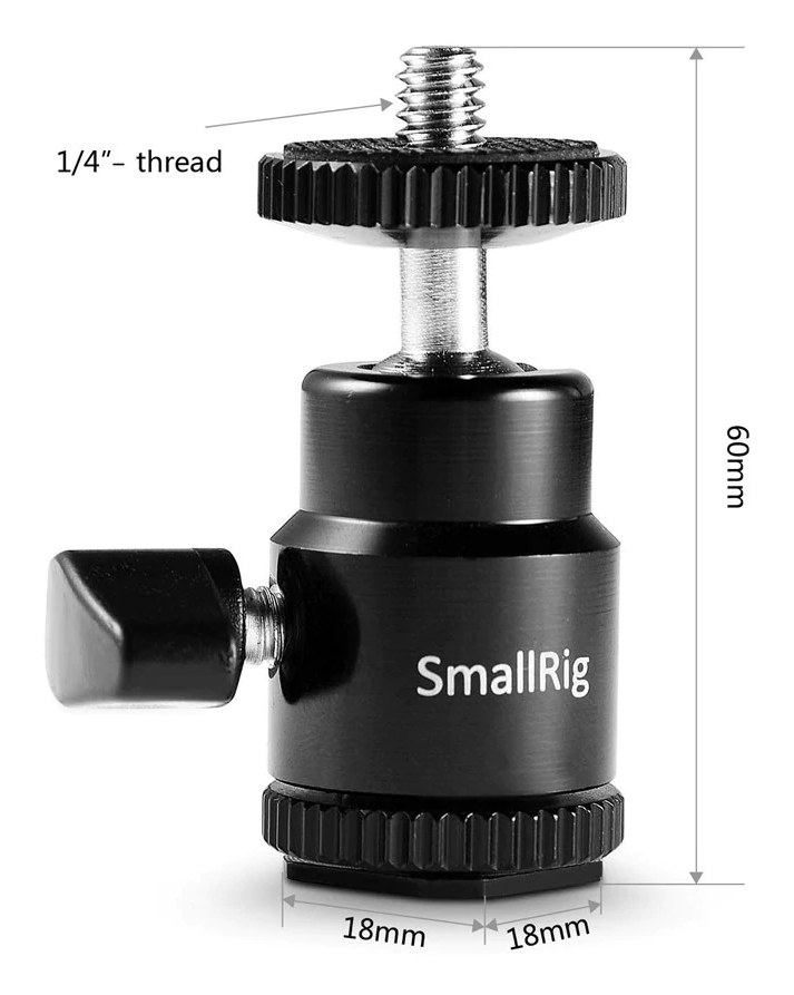 Nový 1/4″ držák pro fotoaparát Hot shoe s přídavným 1/4″ šroubem