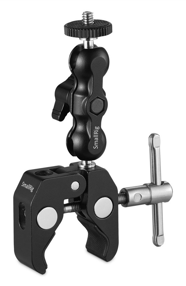 Multi-Functional Crab-Shaped Clamp with Ballhead Magic Arm