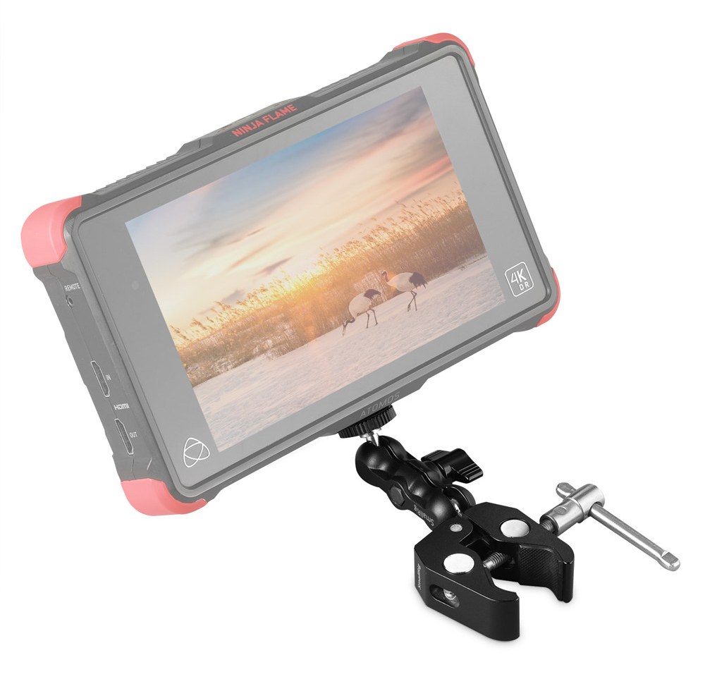 Multi-Functional Crab-Shaped Clamp with Ballhead Magic Arm