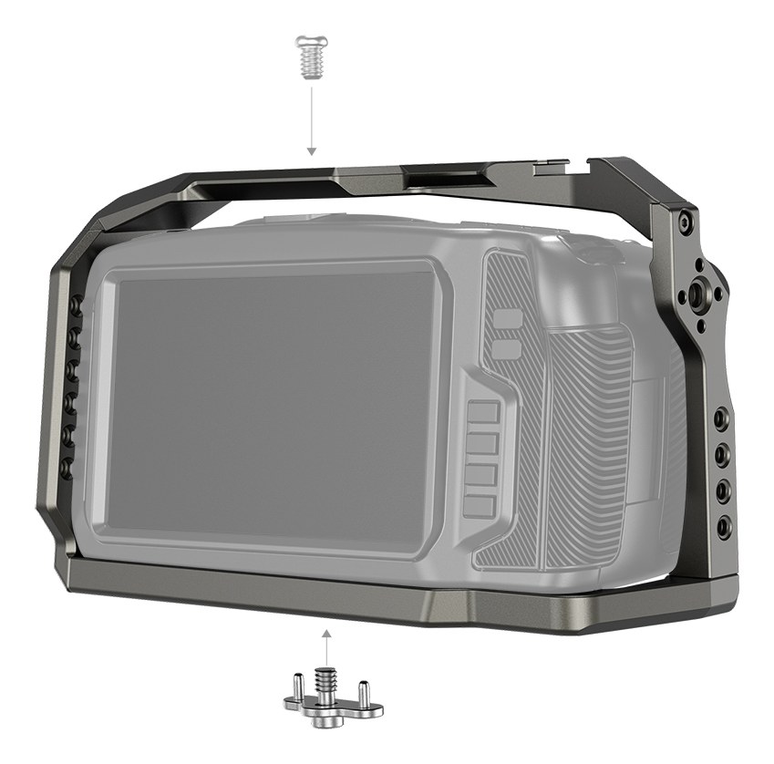 FULL CAGE FOR BMPCC 4K & 6K (DARK OLIVE) 2766, Klec pro Blackmagic Pocket