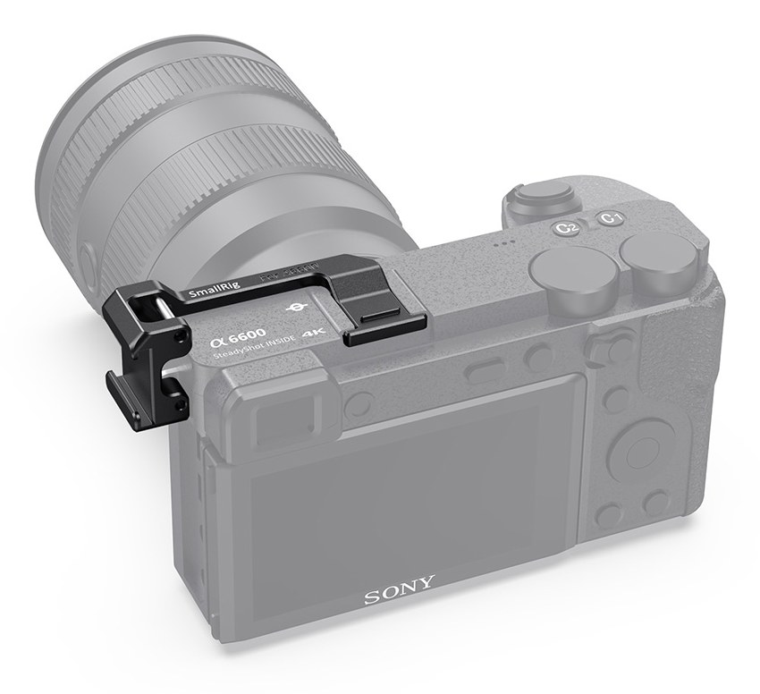 Left-Side Shoe Mount Relocation Plate for Sony a6600 Camera