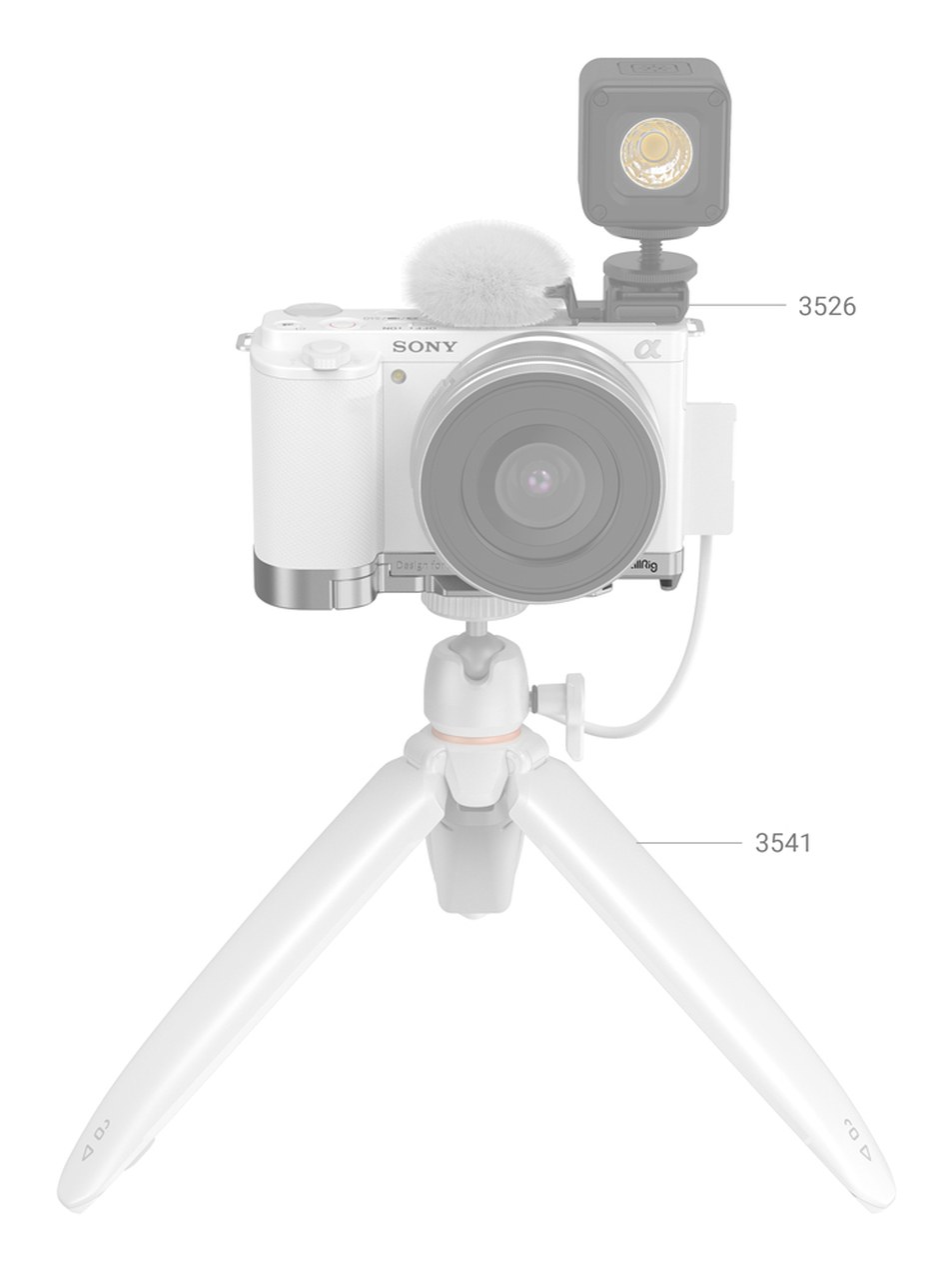 Prodlužovací grip SmallRig pro Sony ZV-E10 (stříbrný)