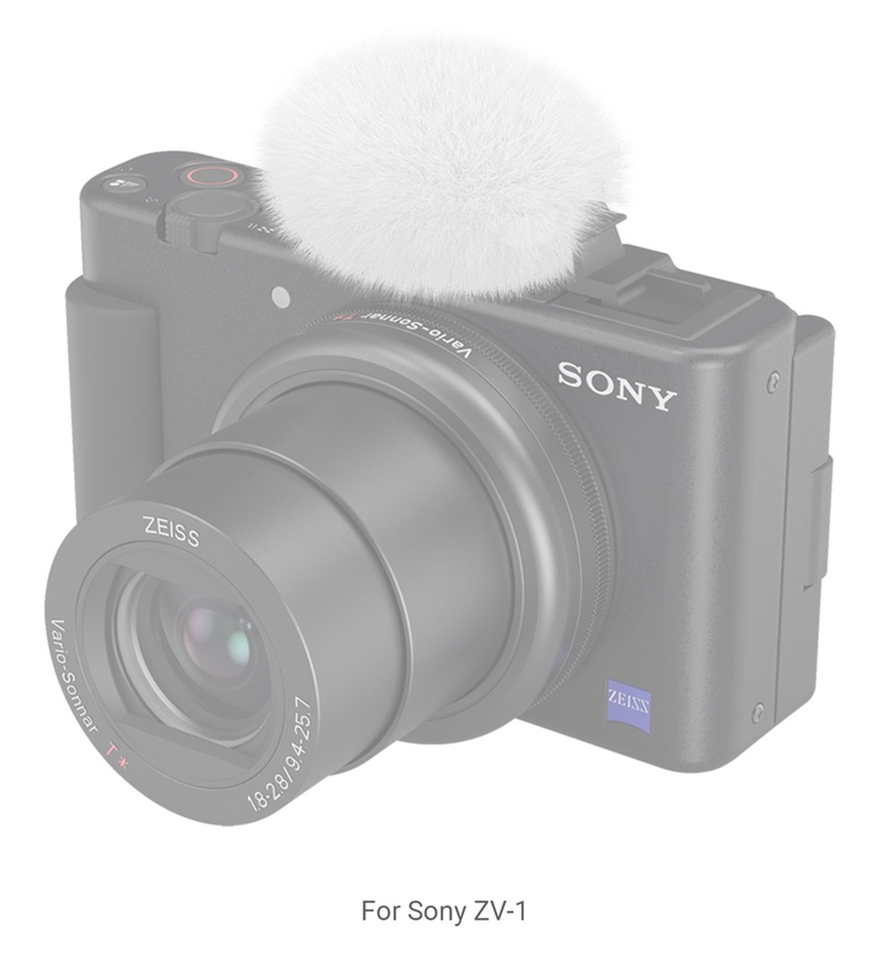 Větrná ochrana pro Sony ZV-E10 a ZV-1 (bílá)
