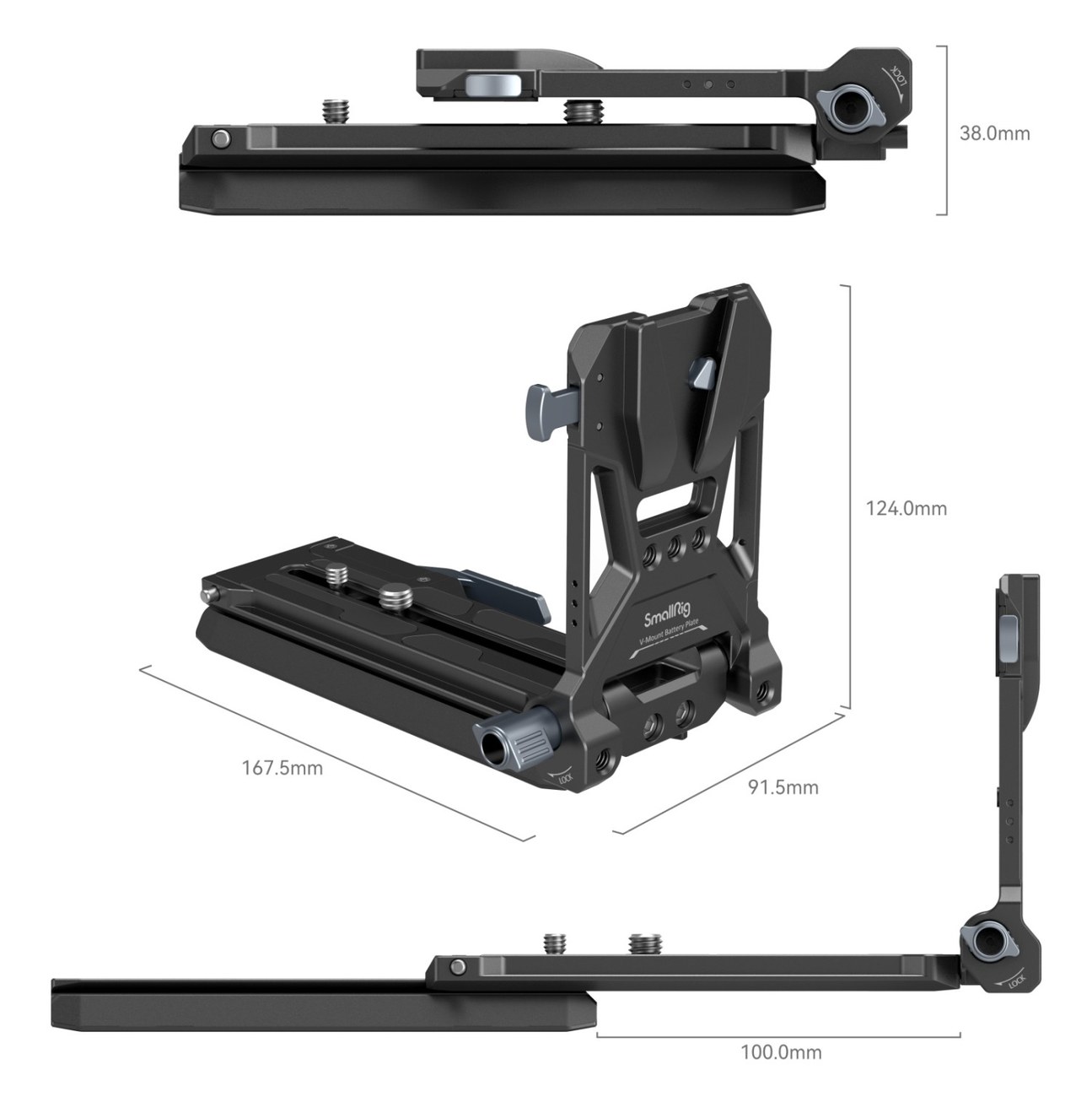 V-Mount Battery Mount Plate Kit for Cinema Cameras