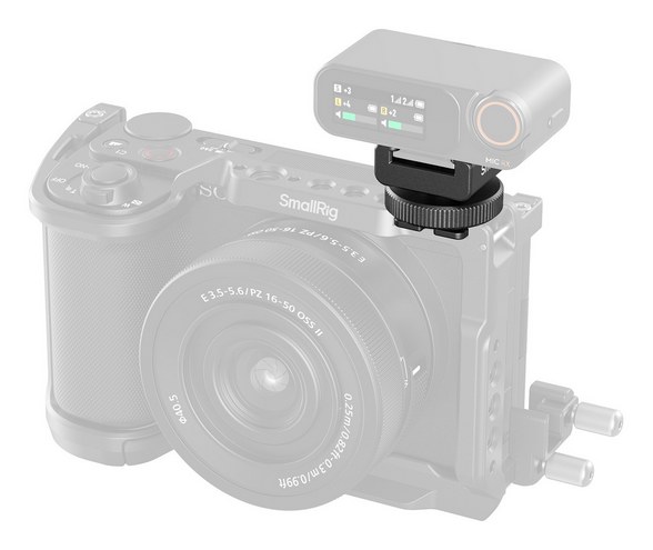 Wireless Microphone Support with Cold Shoe Mount